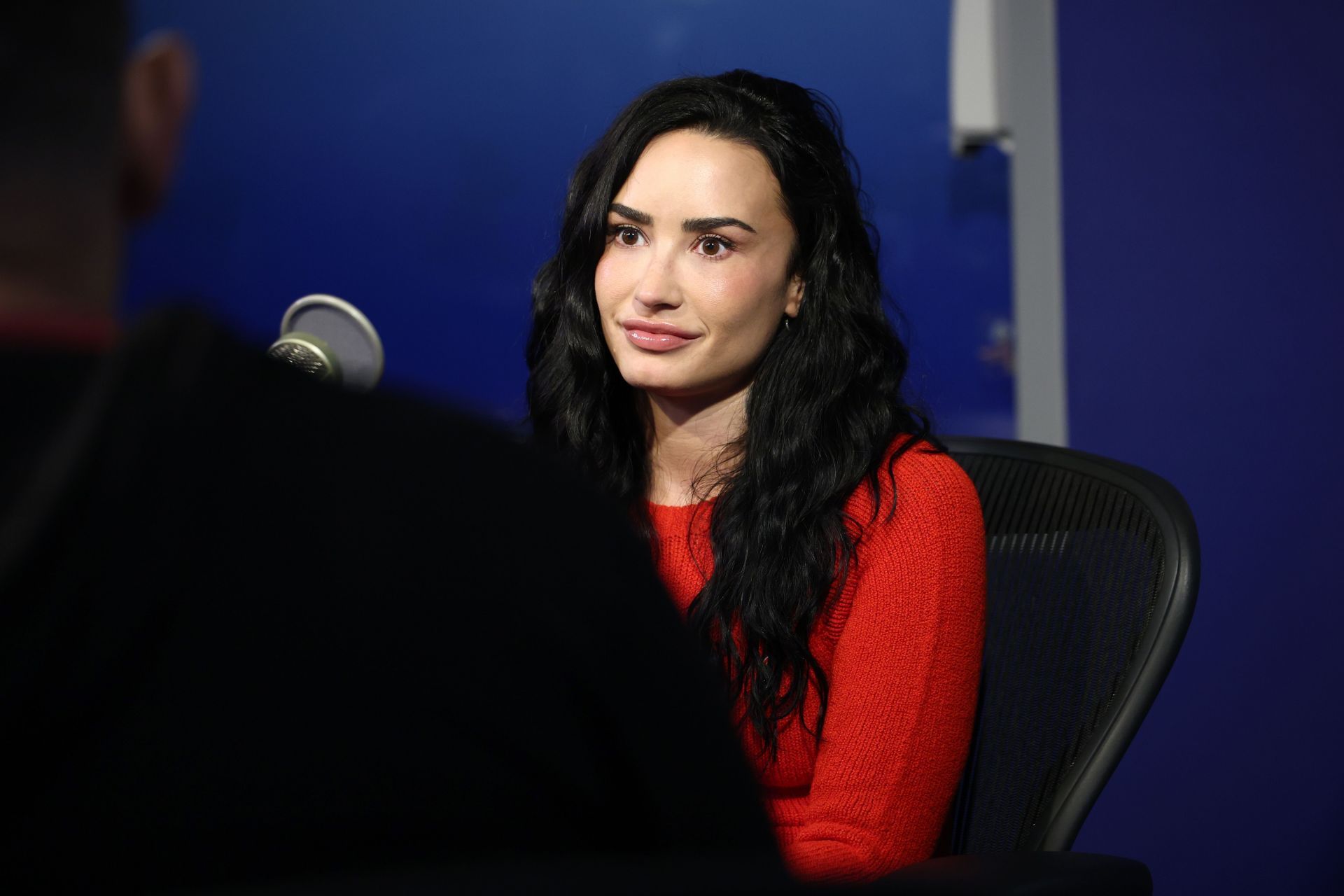 Demi Lovato Visits The SiriusXM Studios In New York City - Source: Getty
