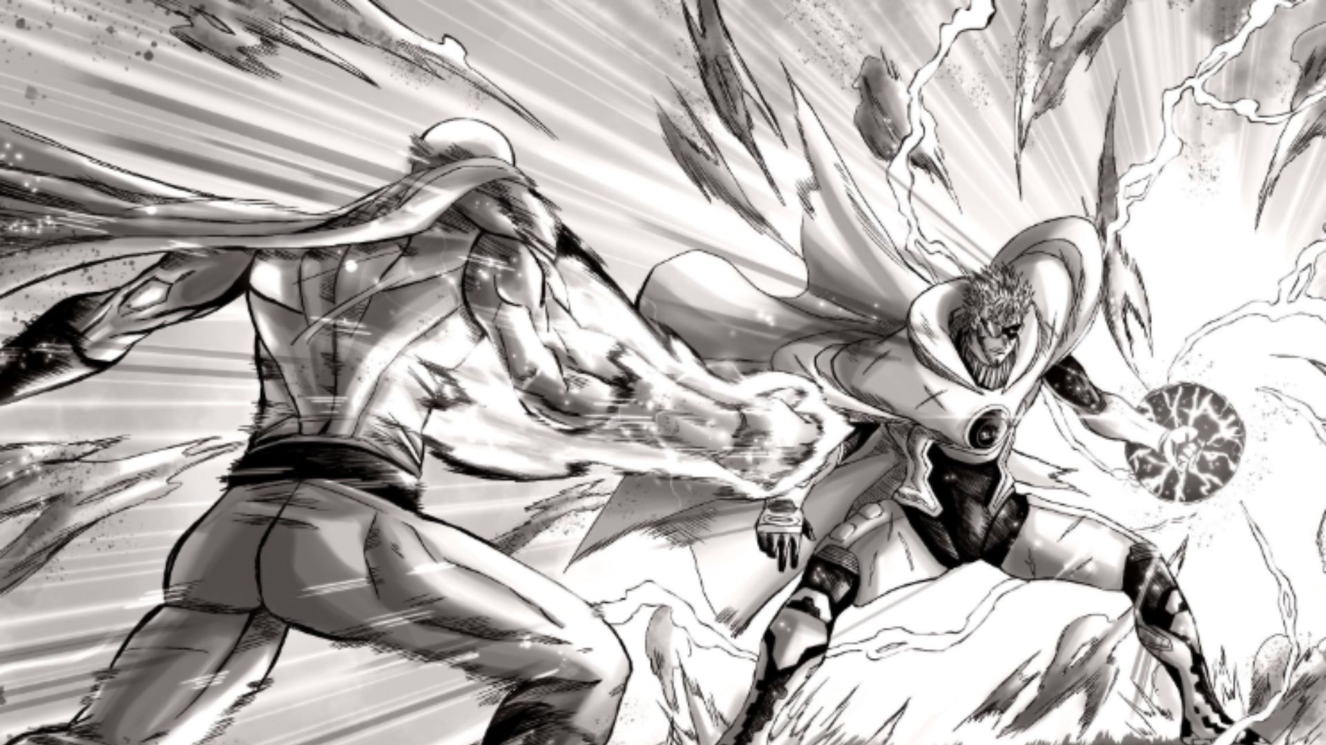 Blast and Saitama (Image Credits: Shueisha)