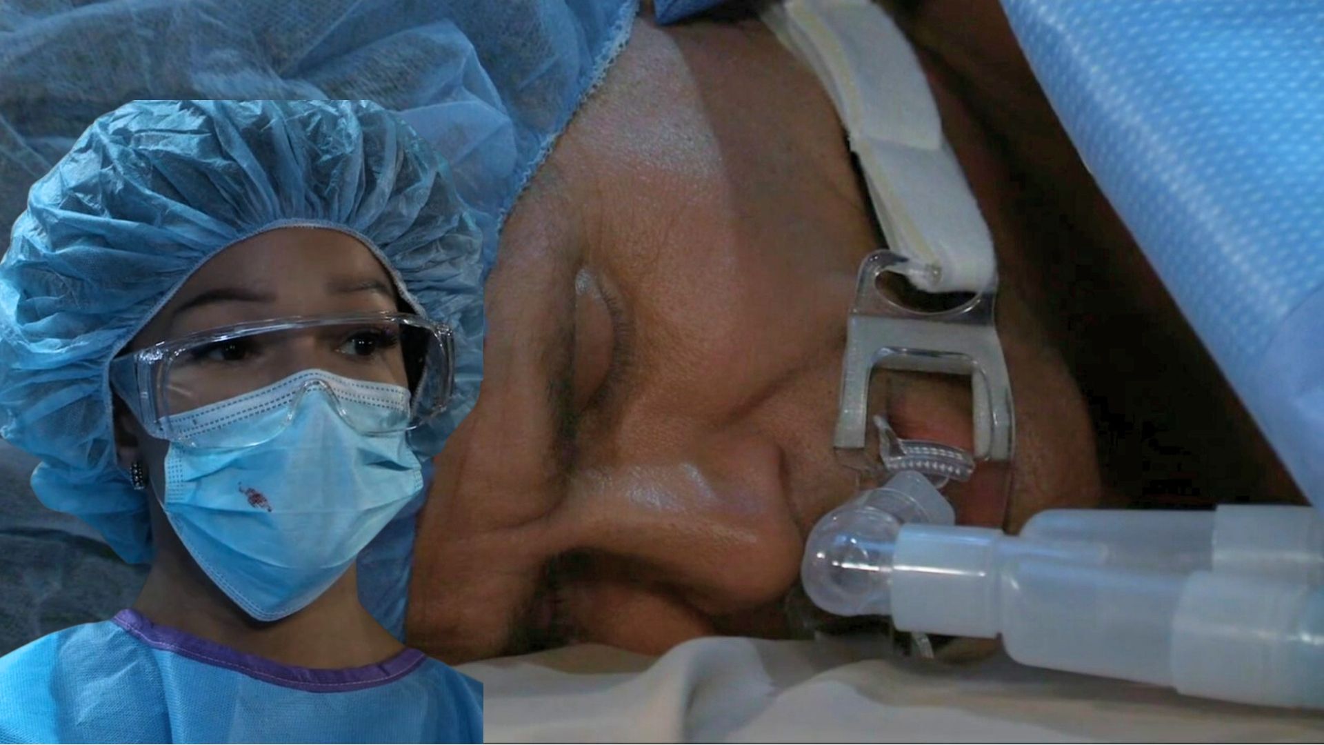 Drew slips into V-Tach and codes while Portia has to stop his hemorrhaging on General Hospital | Image: ABC