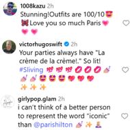 Fans react to Paris Hilton's post. (Image via Instagram/@parishilton)