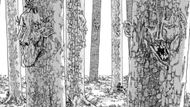 Humans trapped in trees as seen in the manga (Image Source: VIZ)