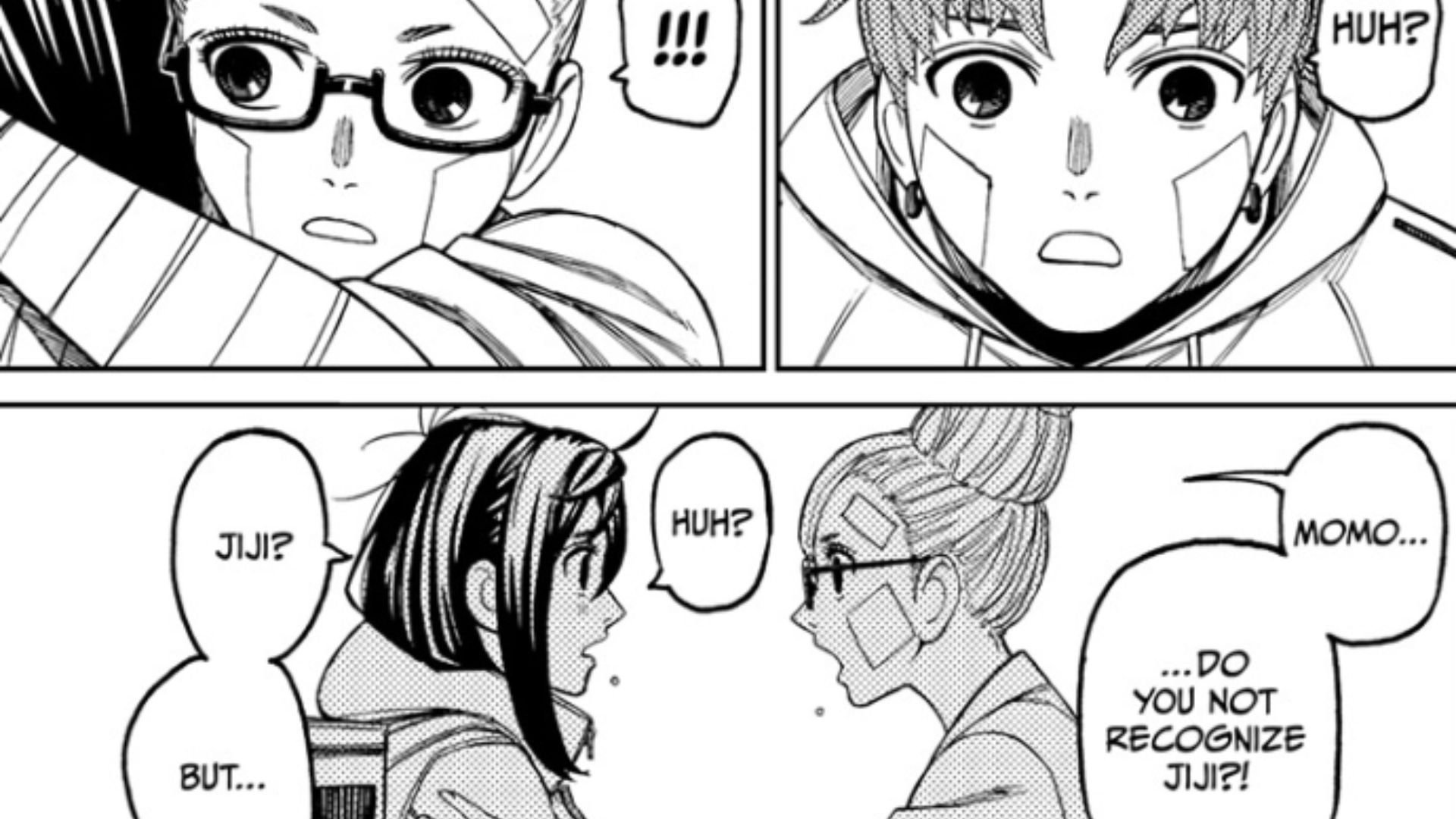 Momo, Seiko Ayase, and Jiji as seen together in the hospital (Image Source: VIZ)