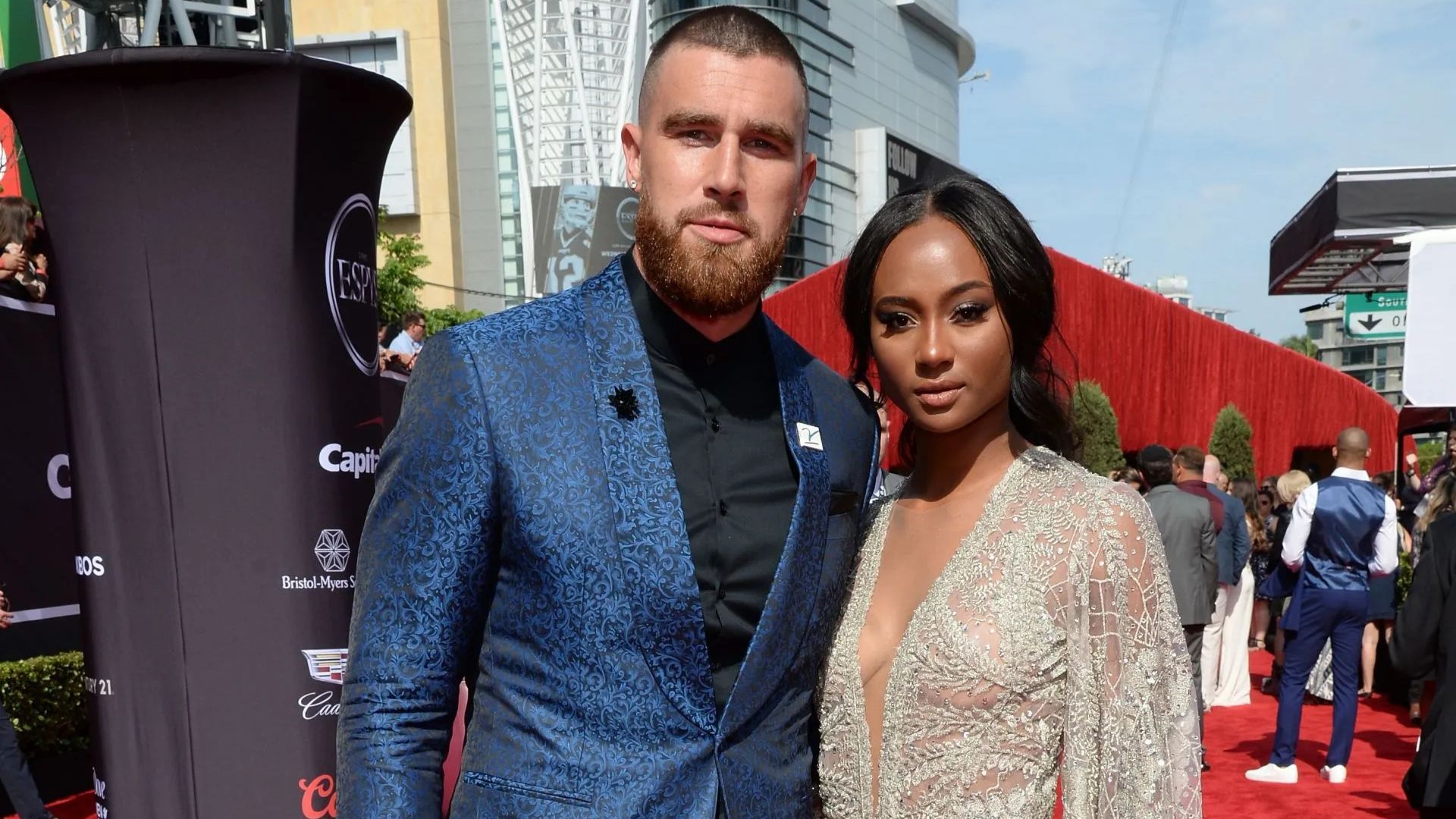 Travis Kelce and Kayla Nicole relationship timeline (Getty via Soap Central CMS - Resized on Canva)