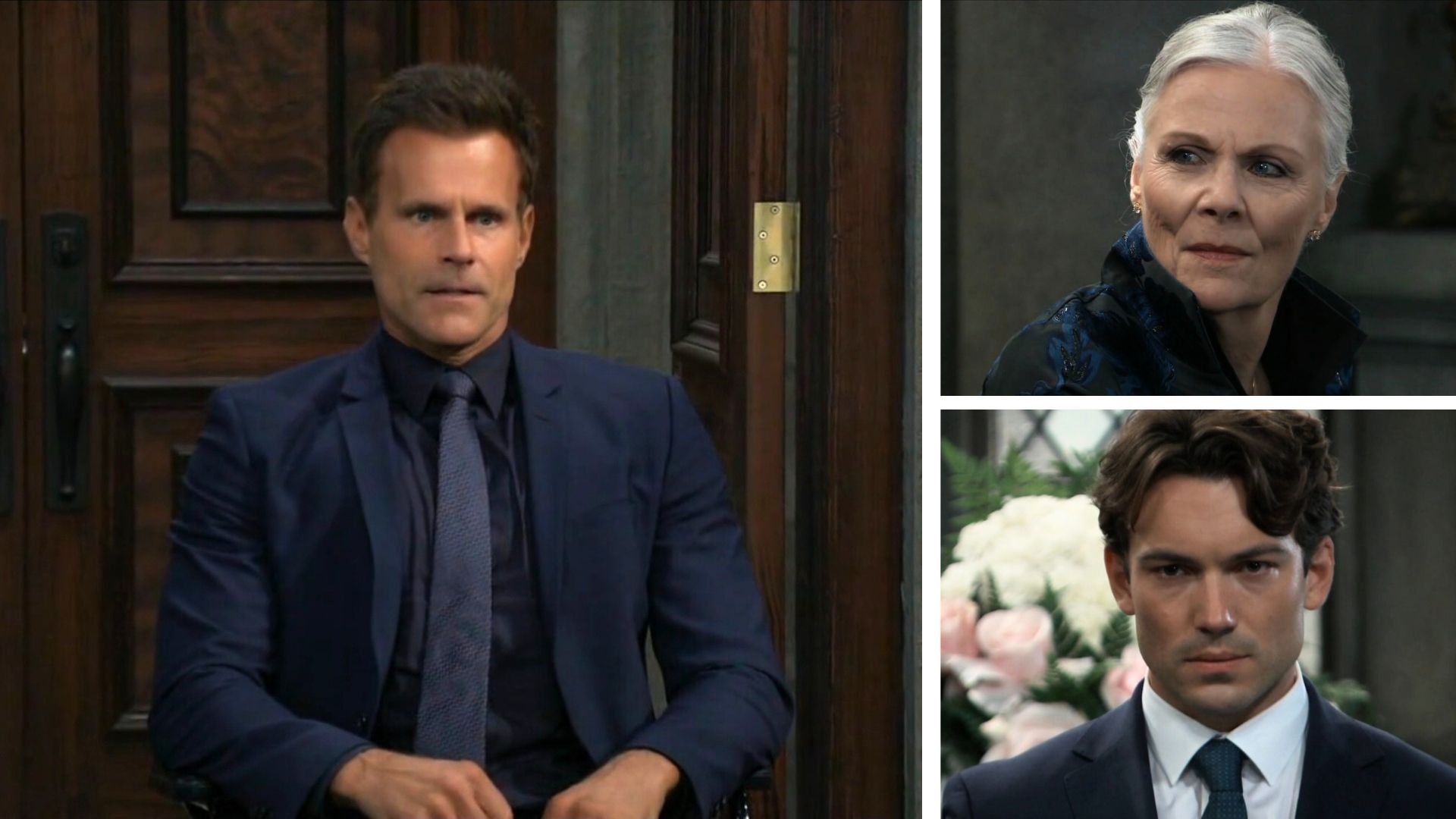Drew shocked everyone when he arrived at the church at the end of Monica&#039;s memorial on General Hospital | Image: ABC