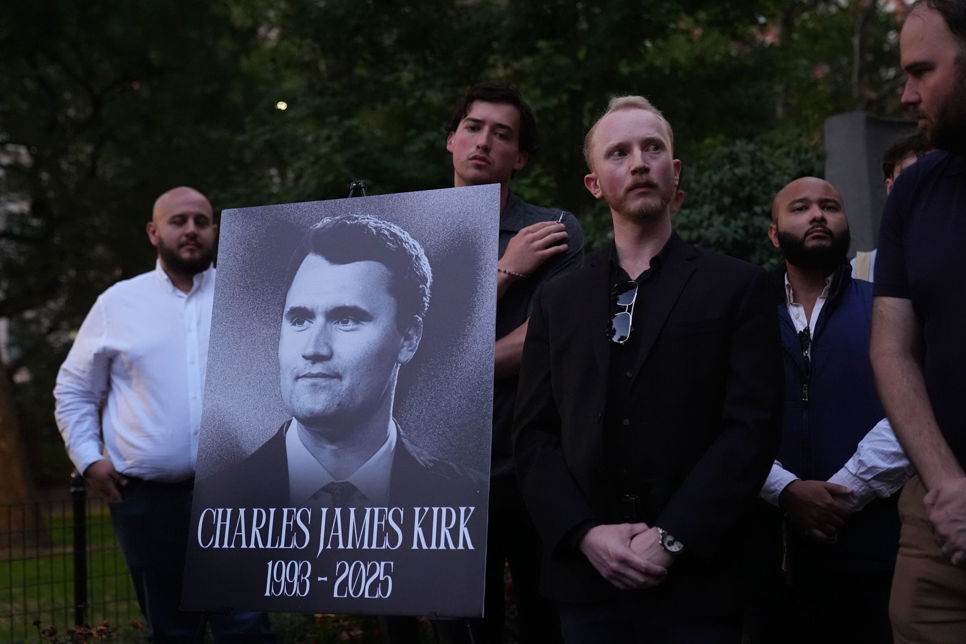 Young Republicans in New York hold a vigil for Charlie Kirk - Source: Getty