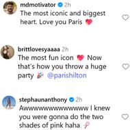 Fans react to Paris Hilton's post. (Image via Instagram/@parishilton)