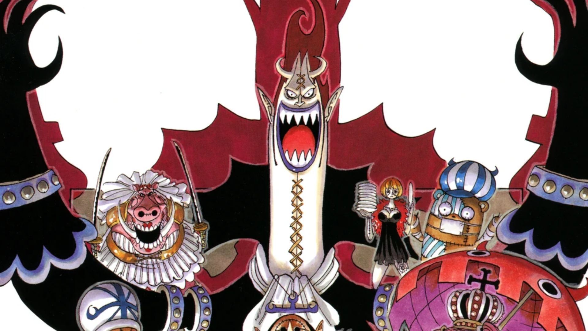 Gecko Moria and his team, as seen in manga