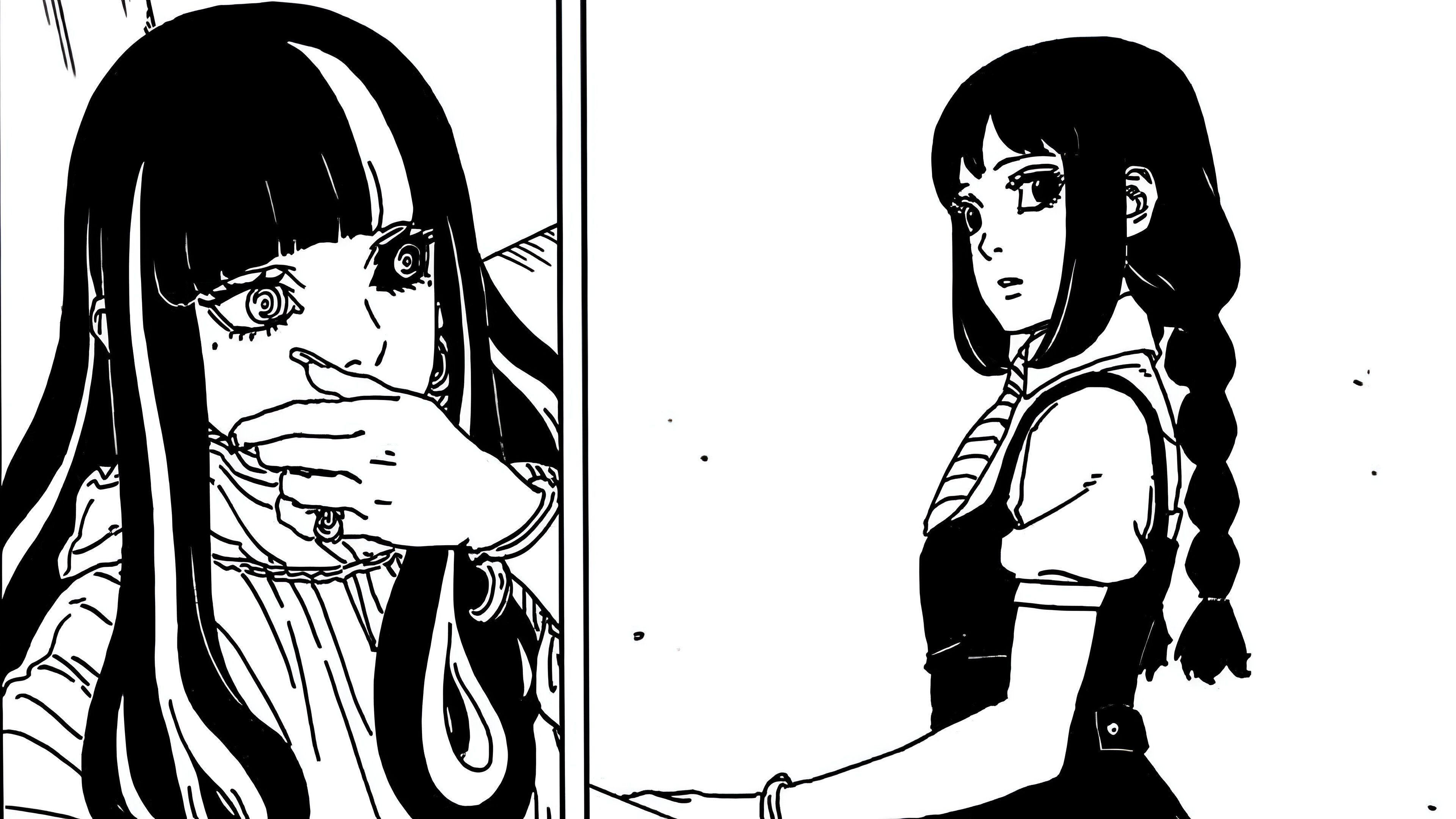 Eida and Sumire as seen in Boruto Two Blue Vortex manga 