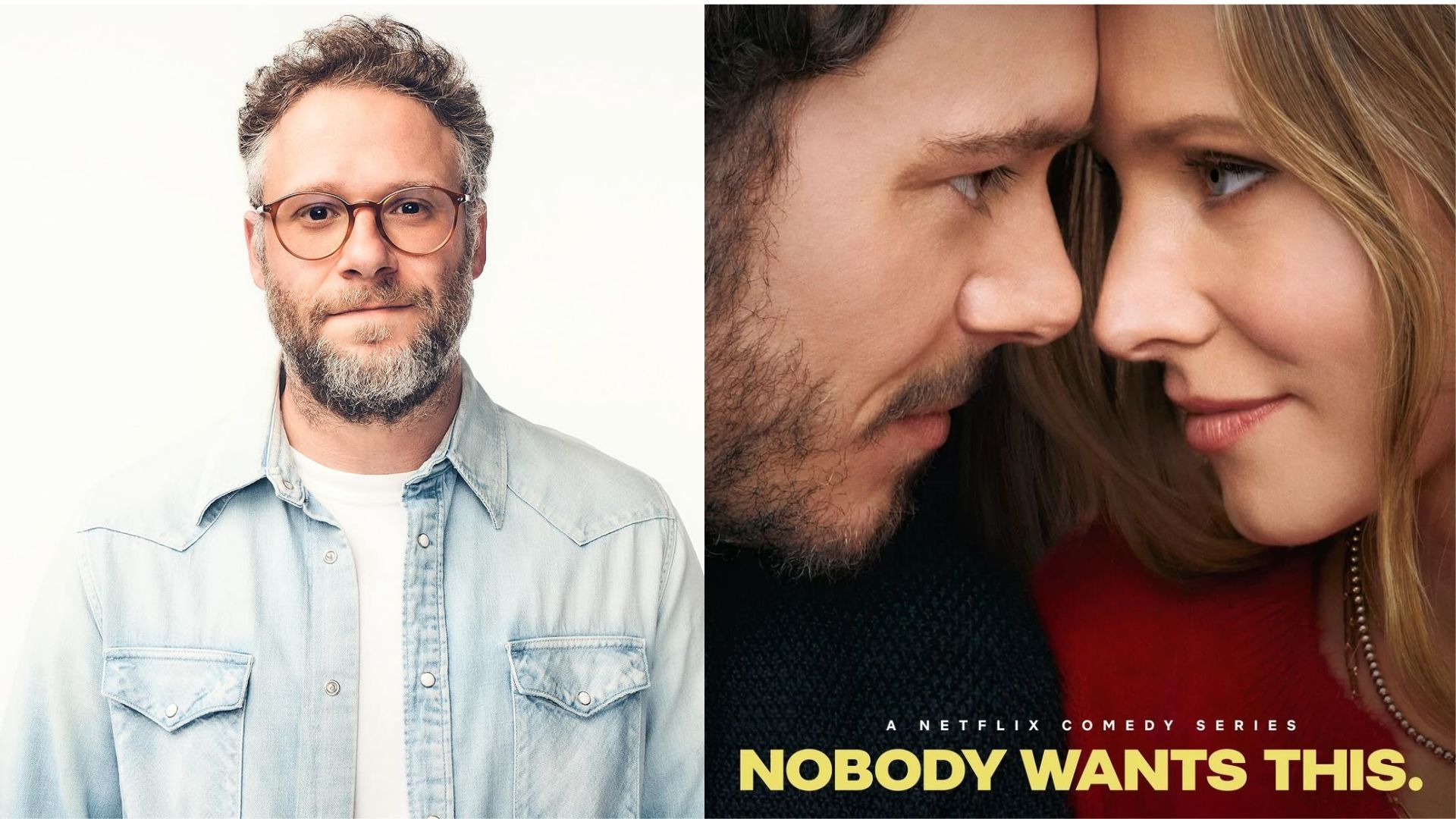 Seth Rogen and Nobody Wants This | Images via IMDB and Netflix