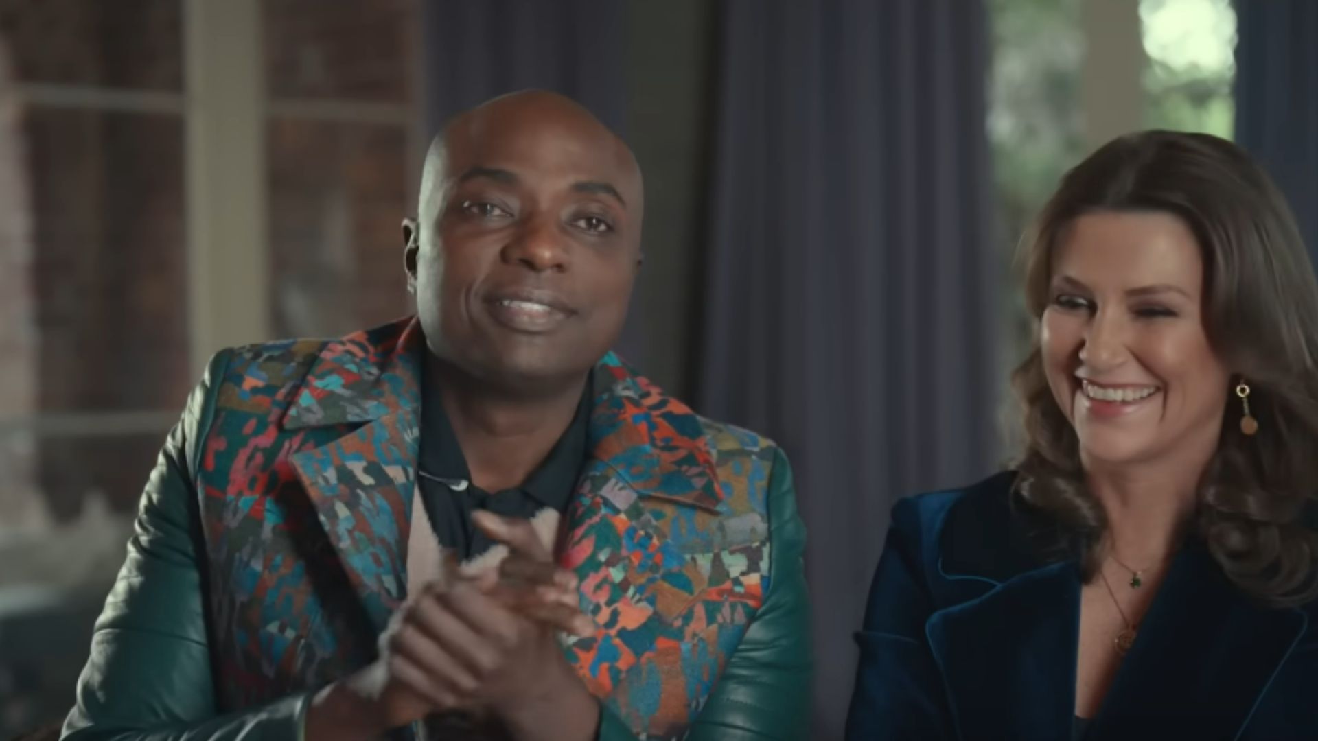 Princess M&auml;rtha Louise of Norway and shaman Durek Verrett on Rebel Royals: An Unlikely Love Story (Image Via: Netflix)