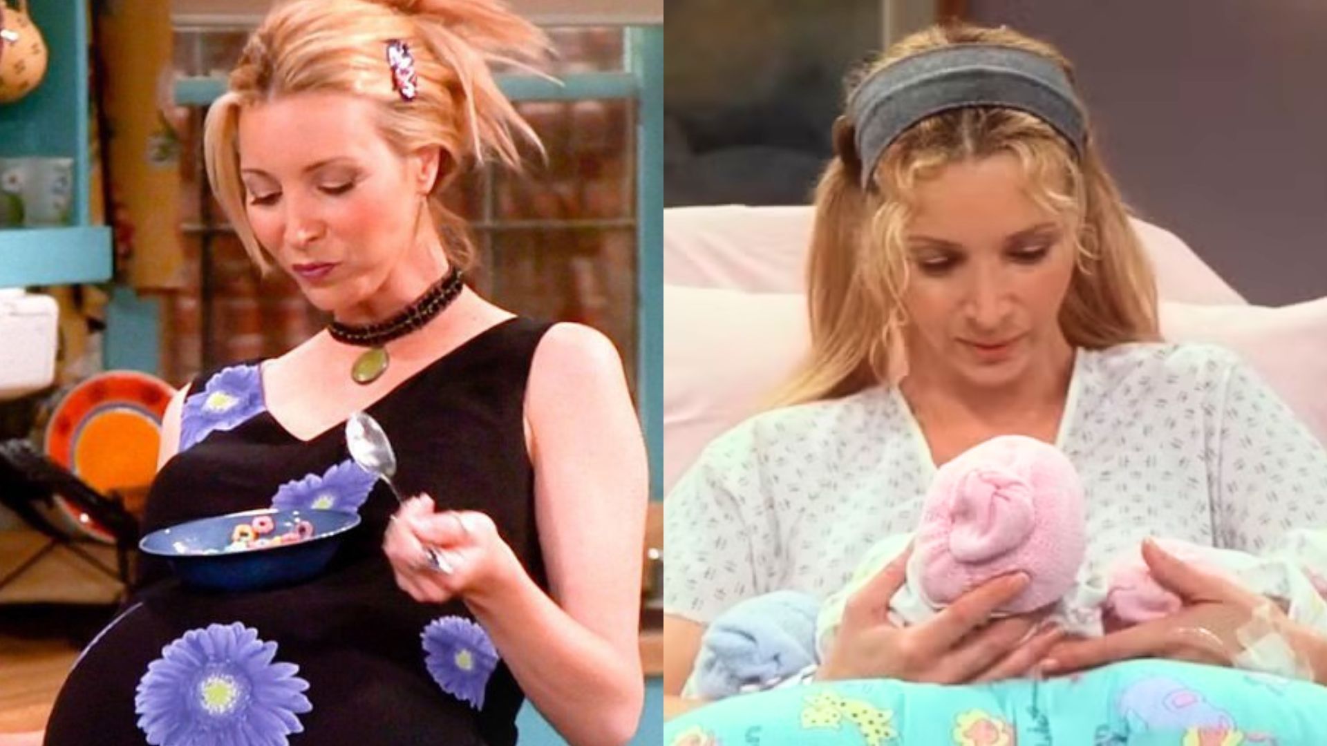 Lisa Kudrow was pregnant in Friends, but Phoebe&rsquo;s triplets storyline hid it brilliantly (Image via Netflix)