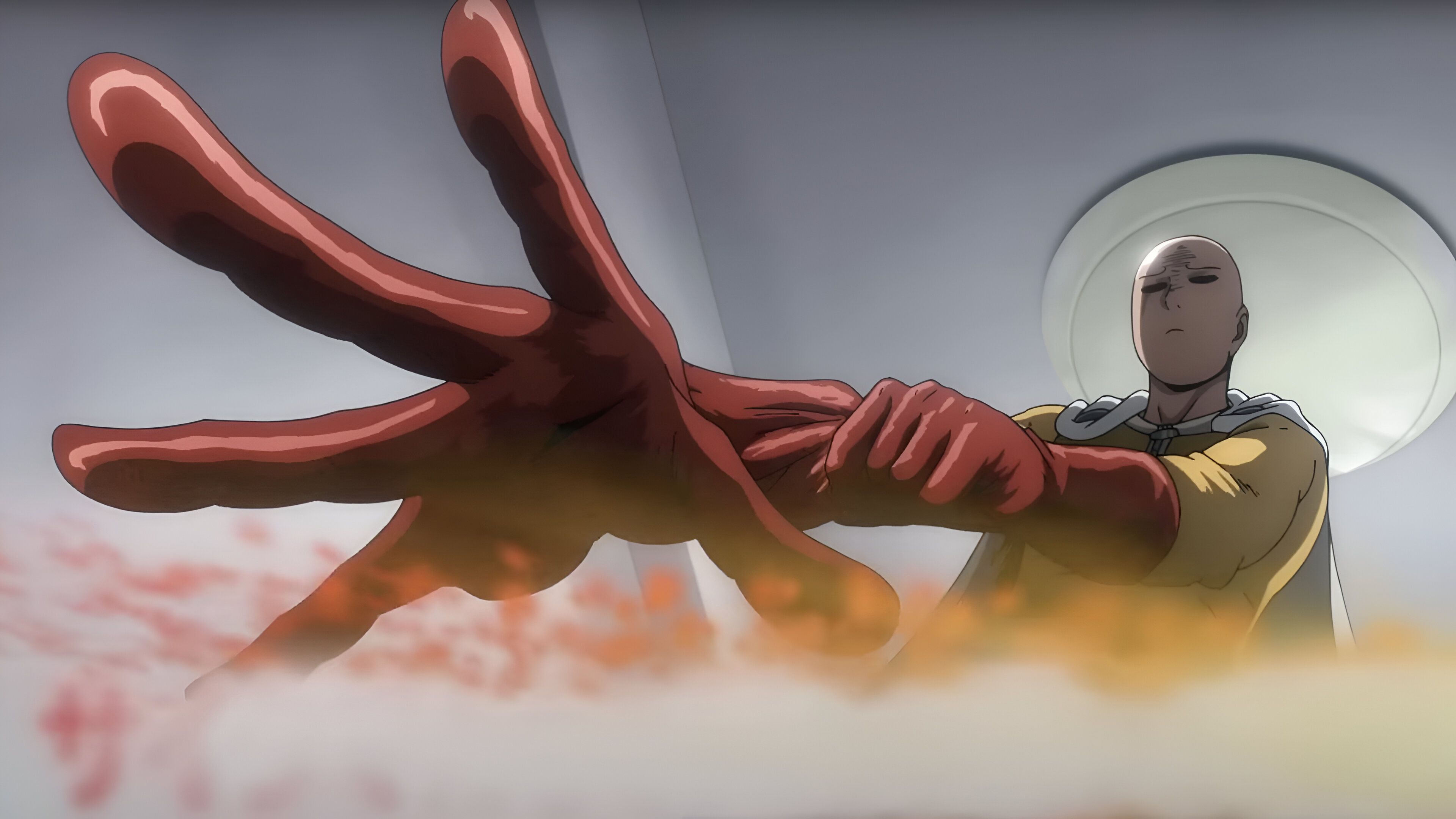 Saitama as seen in the new trailer of One Punch Man Season 3 