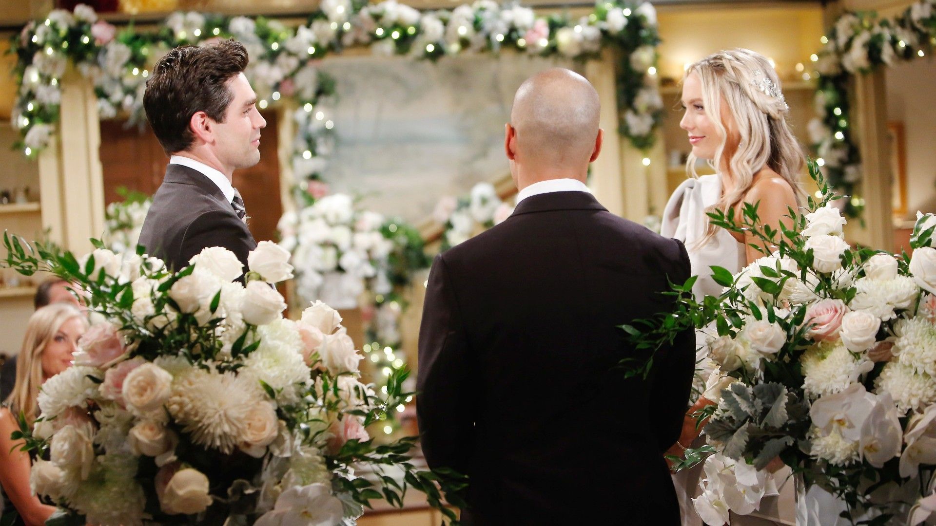 Ironically, Devon (Bryton James) officiated Abby&#039;s (Melissa Ordway) and Chance&#039;s (Justin Gaston) wedding in 2020, only to later fall in love with the bride on The Young and the Restless | Image: JPI