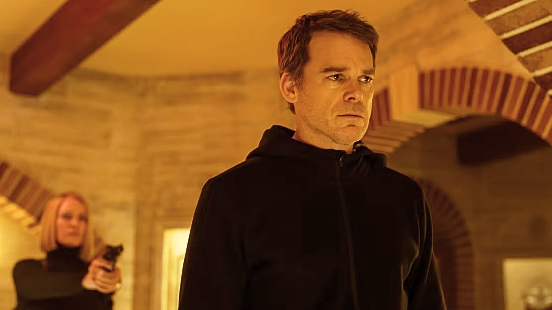 Michael C. Hall returns as Dexter Morgan in Dexter: Resurrection, a role that leaves fans with more questions than answers. (Image via Paramount+)