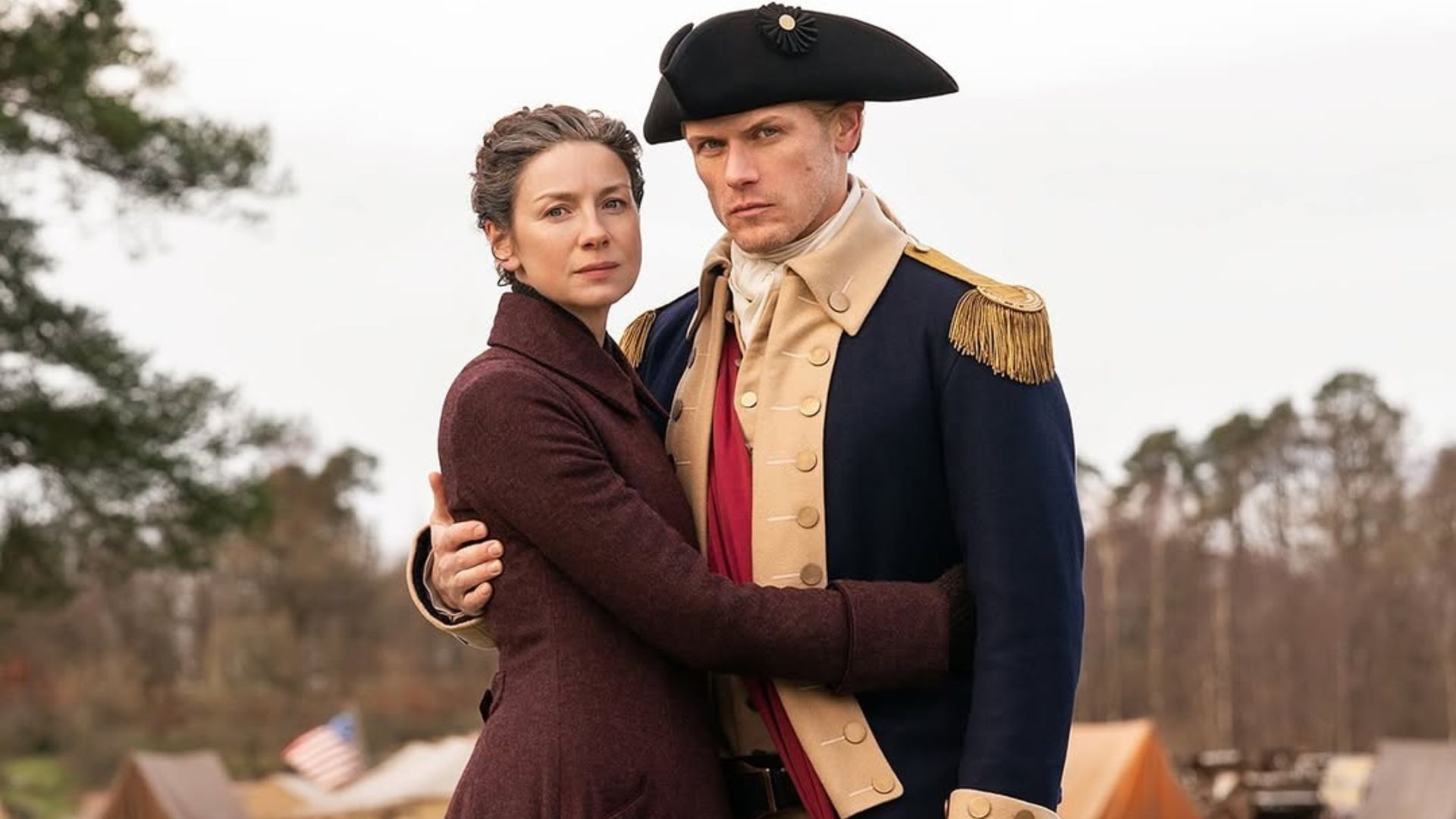 Sam Heughan and Caitriona Balfe in Outlander (Image via Instagram/@outlander_starz)