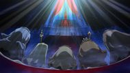 Five Elders bowing before Imu (Image Credits: Toei Animation)