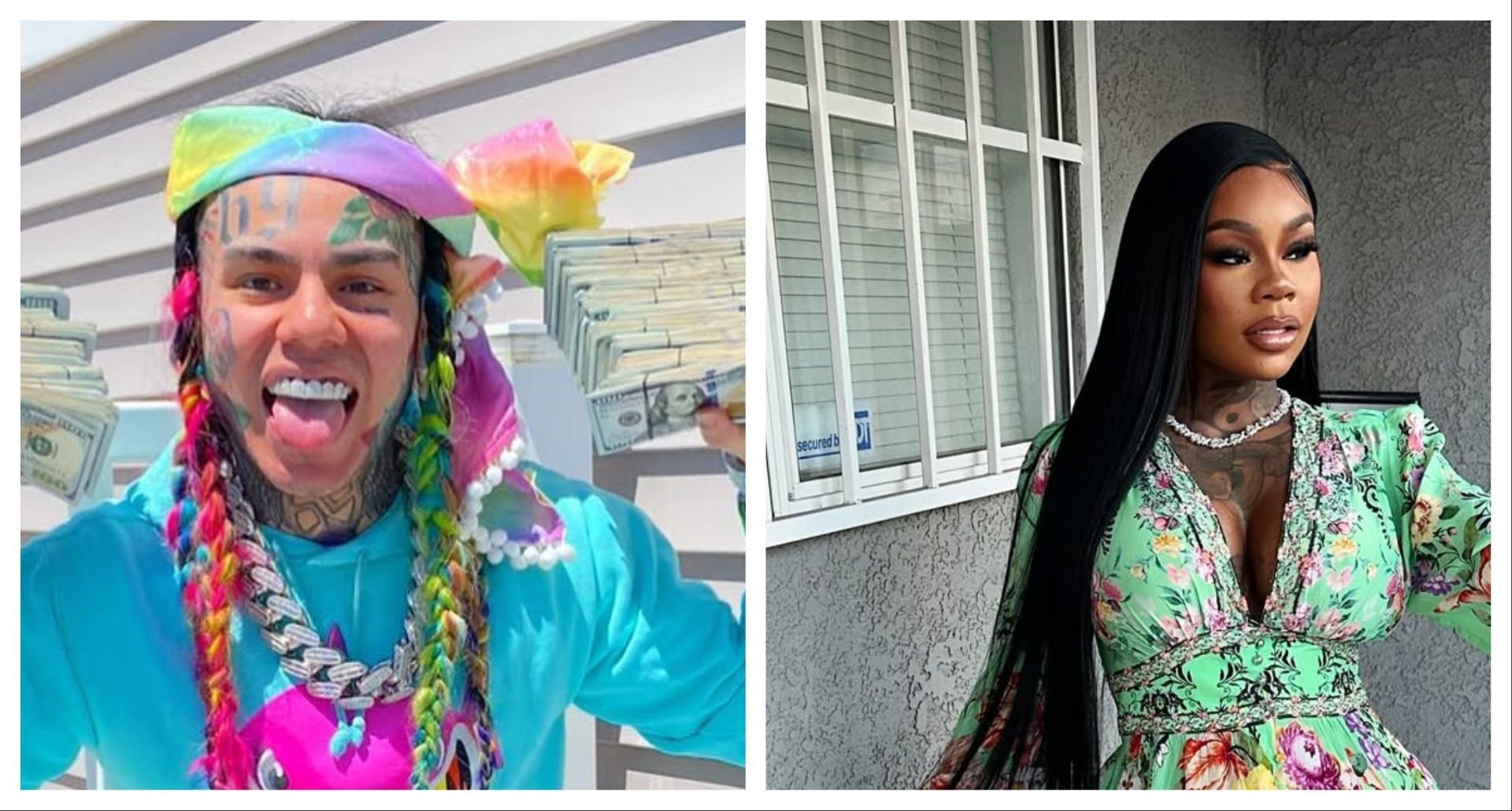 What happened between rappers Sukhiana and 6ix9ine? (Image via Instagram/ sukhiana, 6ix9ine)