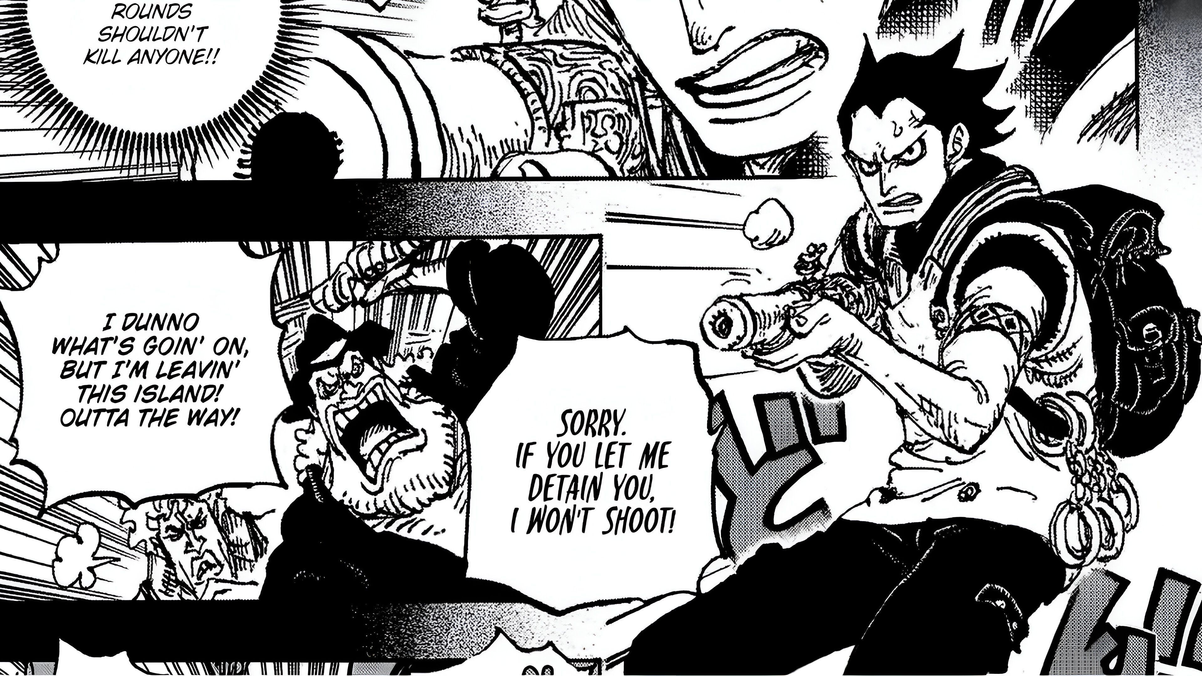 Young Monkey D. Dragon as a marine in One Piece manga