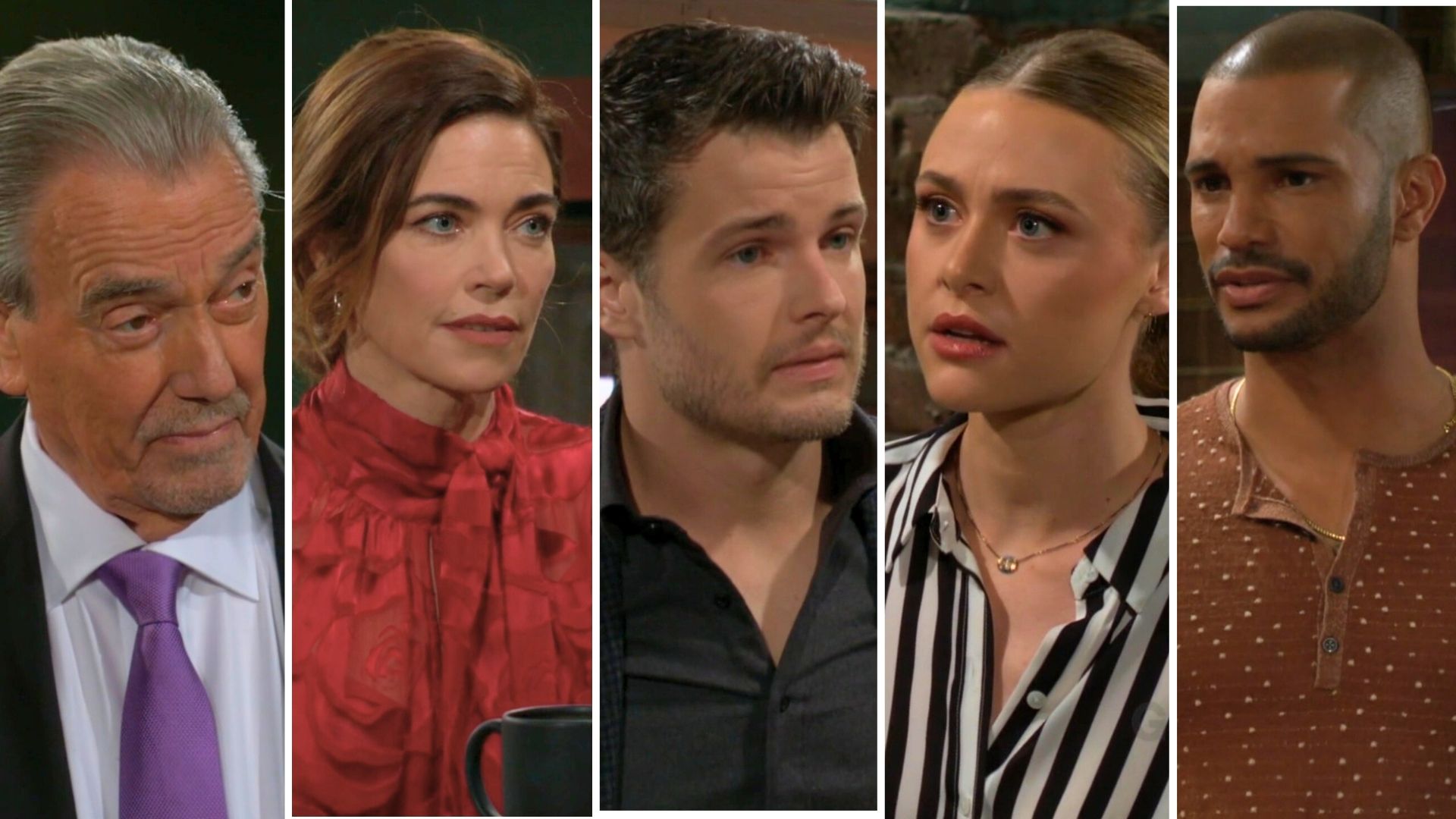 Victor, Victoria, Kyle, Claire, and Holden on The Young and the Restless | Image: CBS