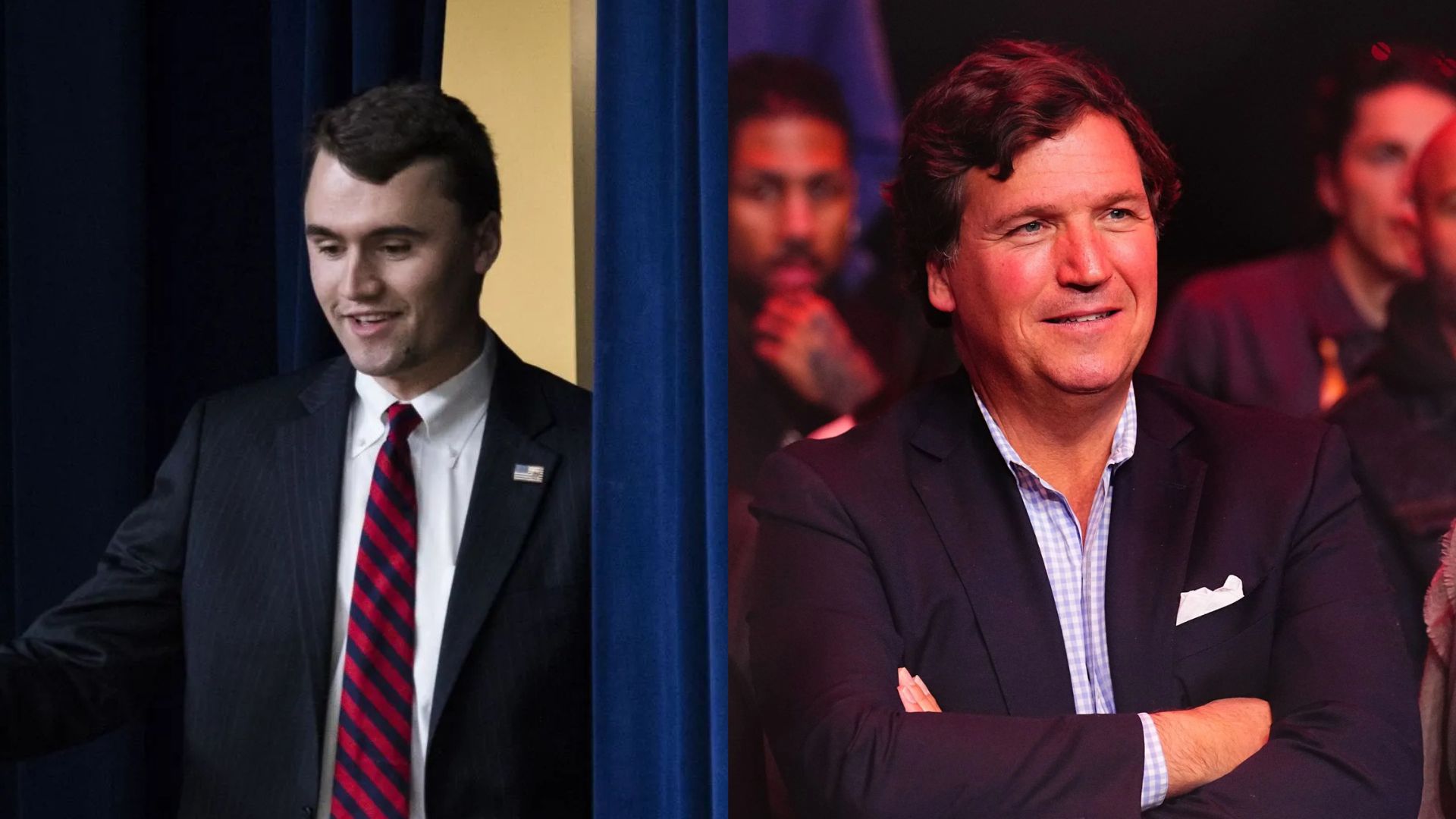 Tucker Carlson starts a $1M fundraiser for Charlie Kirk. (Image via Getty)