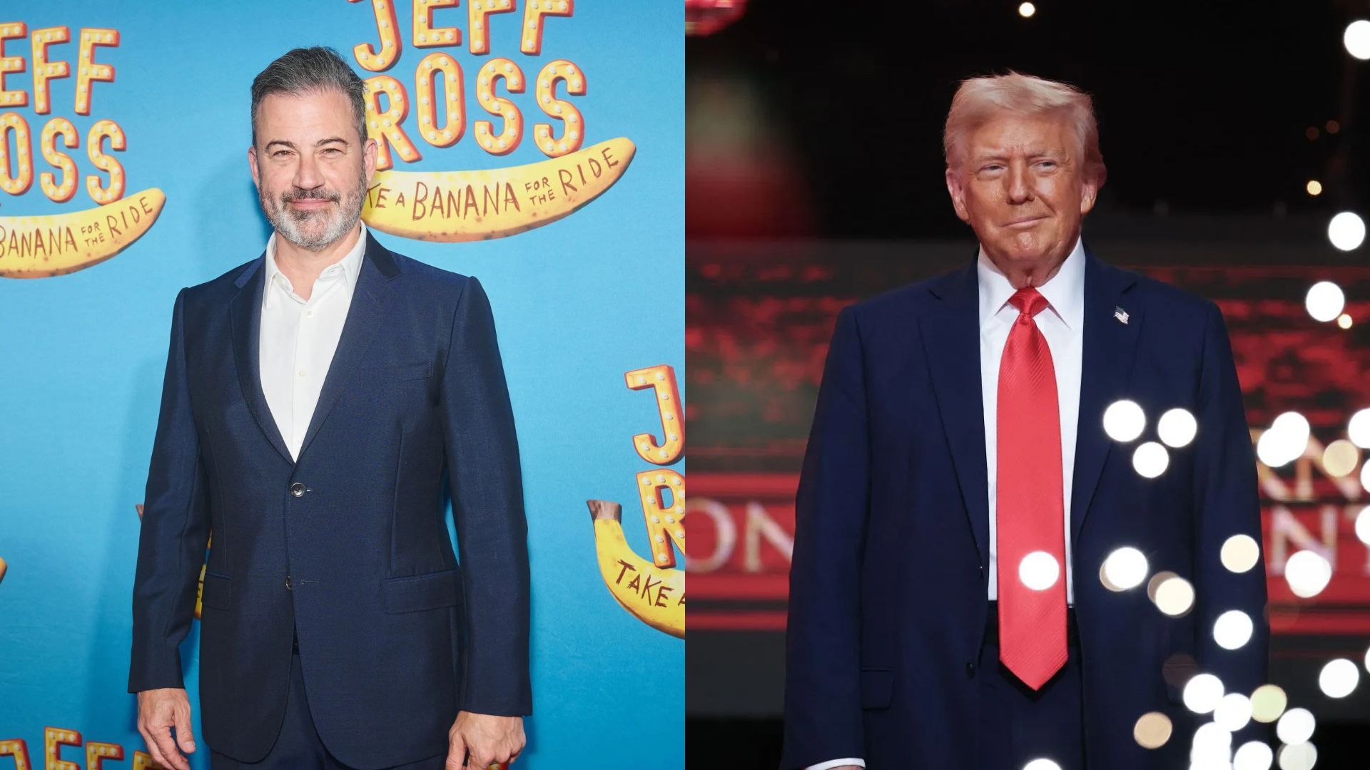 Donald Trump takes a jab at Jimmy Kimmel (Image via Getty)
