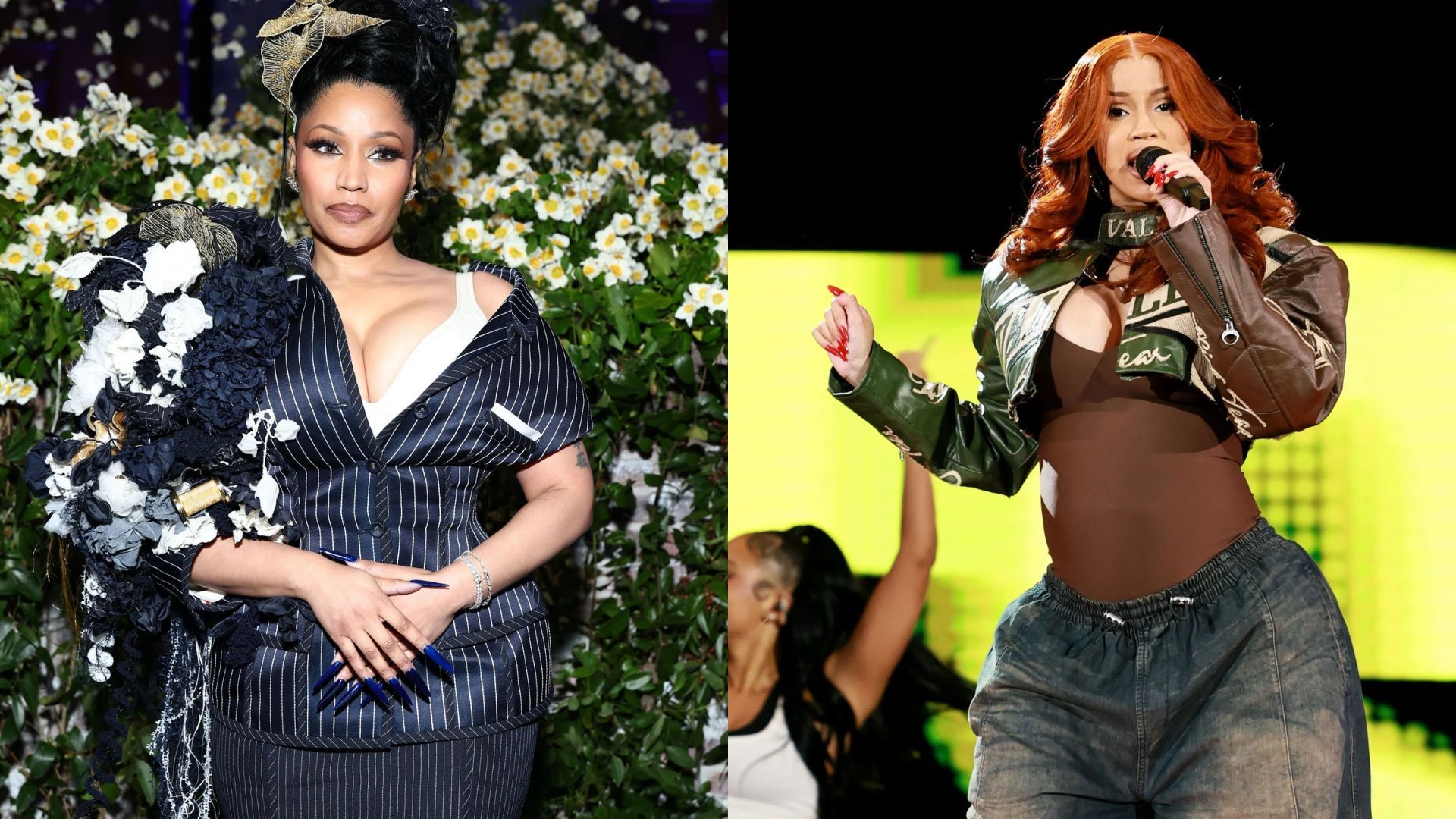 Nicki Minaj and Cardi B (Images via Getty)