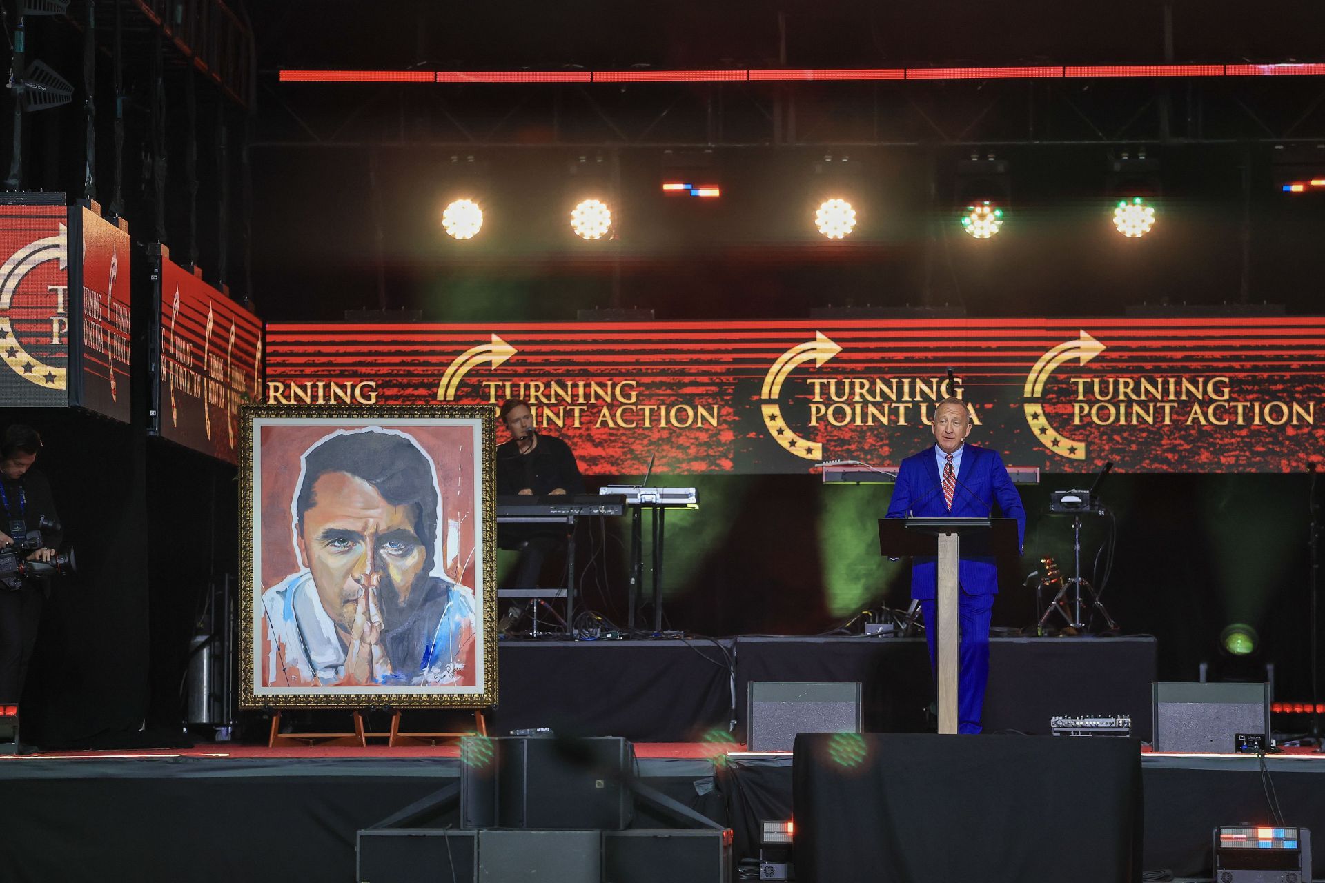 Memorial Service Held For Slain Conservative Activist Charlie Kirk At State Farm Stadium - Source: Getty