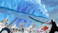 Mihawk cutting through an iceberg (Image Credits: Toei Animation)