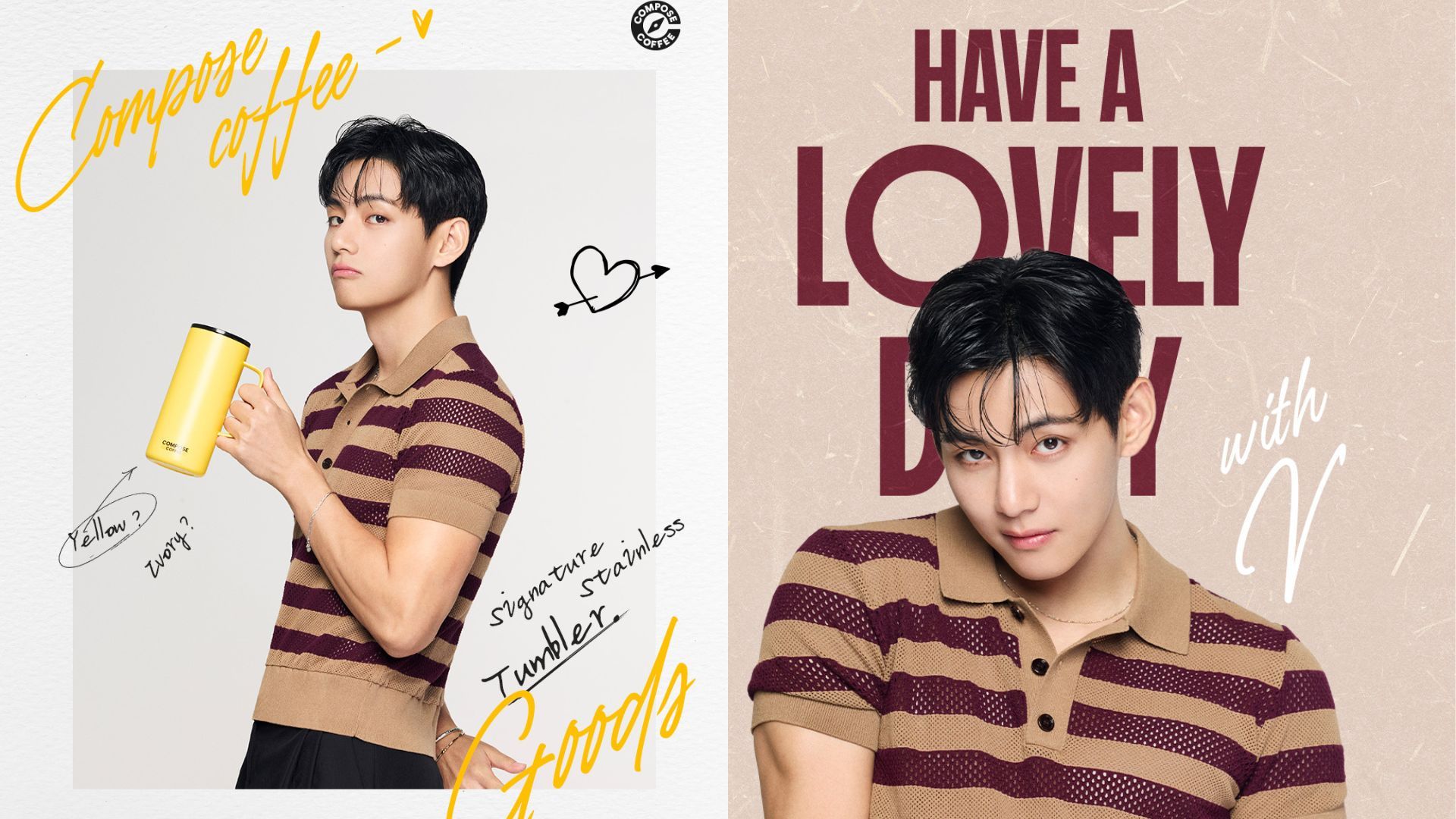 BTS&rsquo; Taehyung Jokingly Requests Compose Coffee Tumbler from His Own Campaign