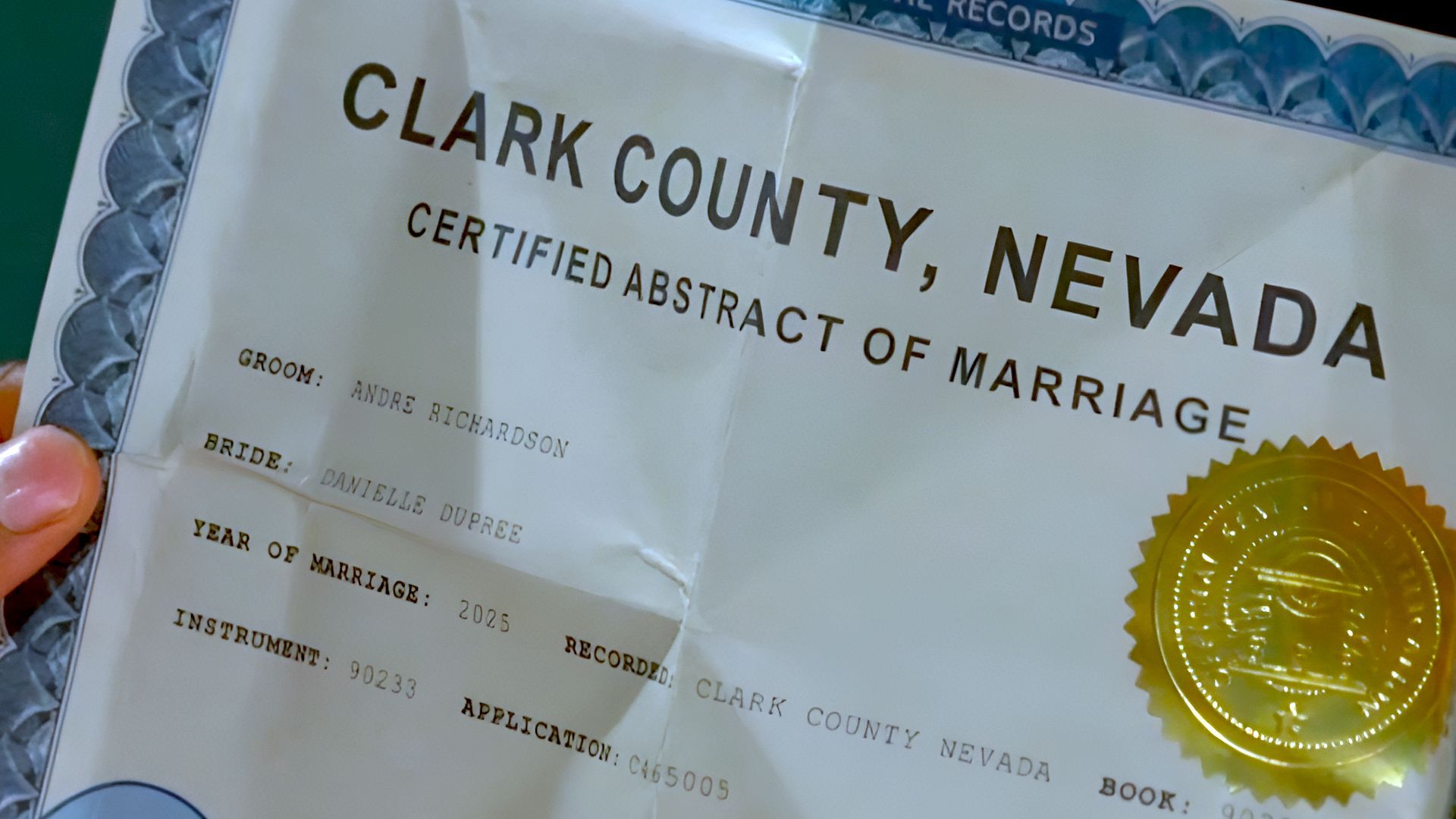 For the first time as husband and wife, Mr. and Mrs. Andre-Dani Richardson-Dupree on Beyond the Gates | Image: CBS