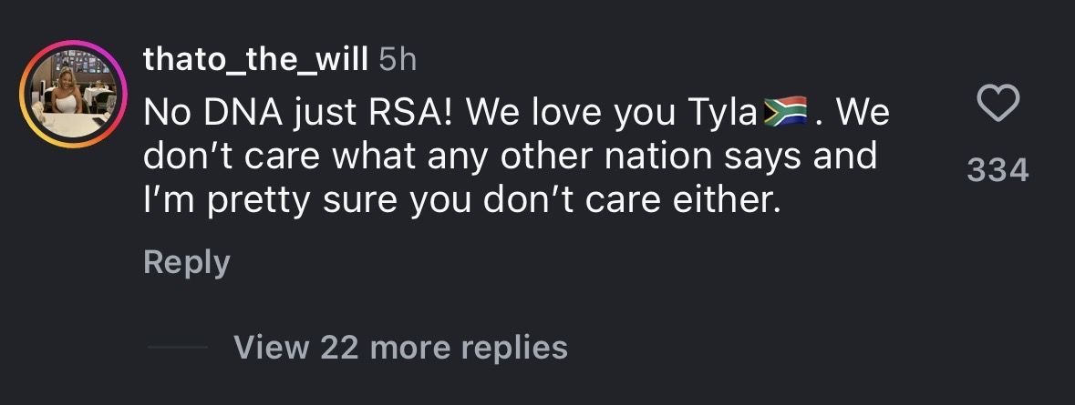 The comment section under The Shade Room&#039;s post, where the South African singer stopped mid-performance to check up on a fan. (Image via Instagram/@theshaderoom.)