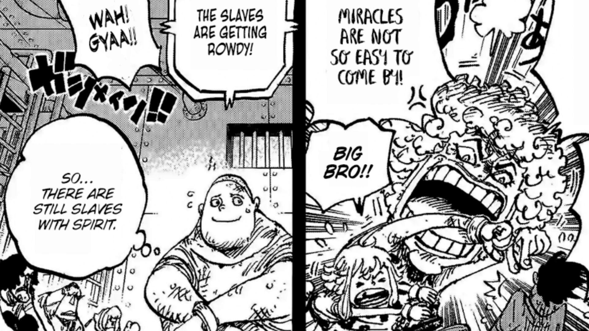 Kuma-chi is happy to see salves with spirit, Ivan-chan (Image Source: Shueisha)