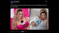 Trisha Paytas got her tubes tied after the birth of her third baby. (Image via X/@PopBase)