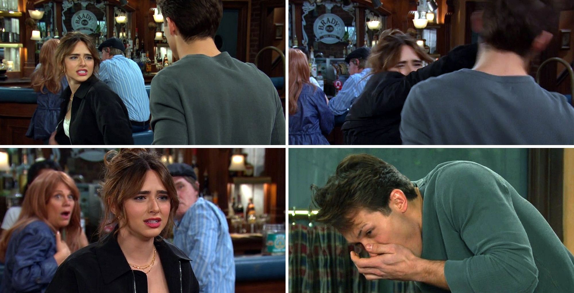 Days of Our Lives&#039; Holly punching Tate. | Image Source: Peacock