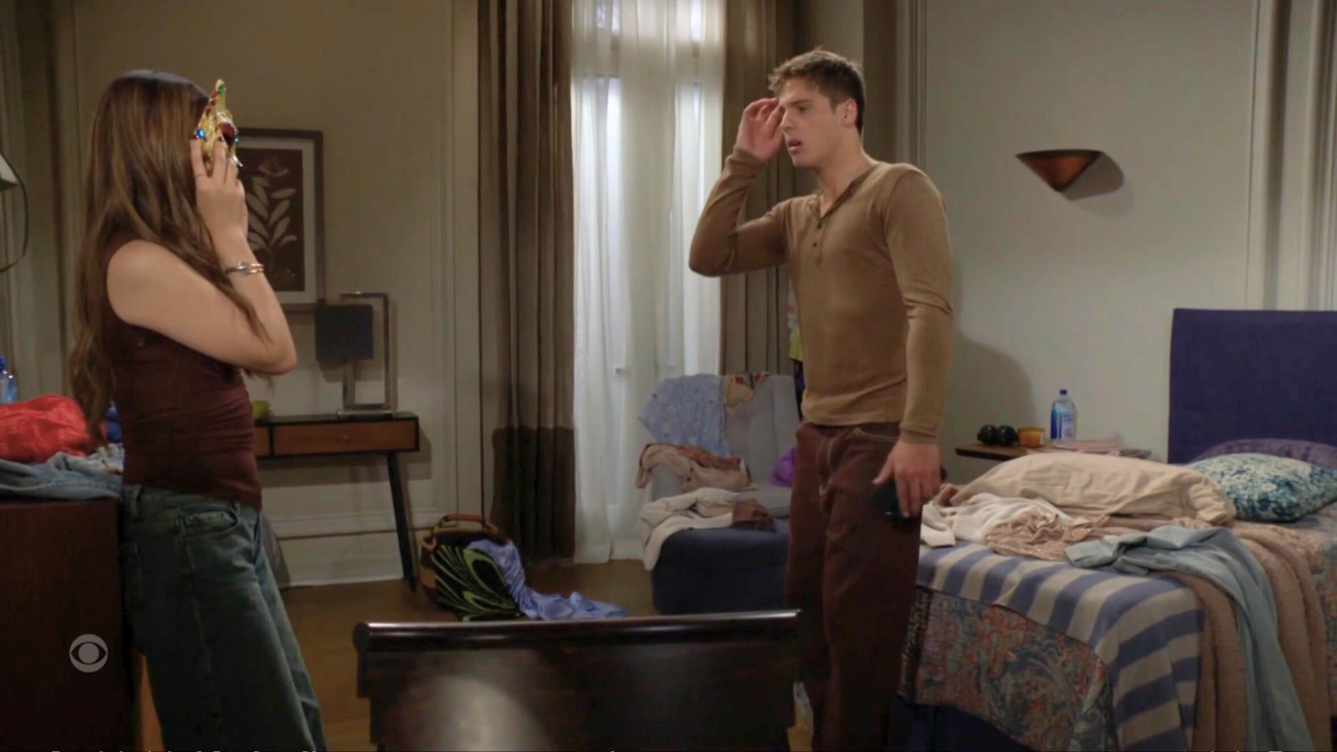 Luna, the mask, and Will on The Bold and the Beautiful | Image: CBS