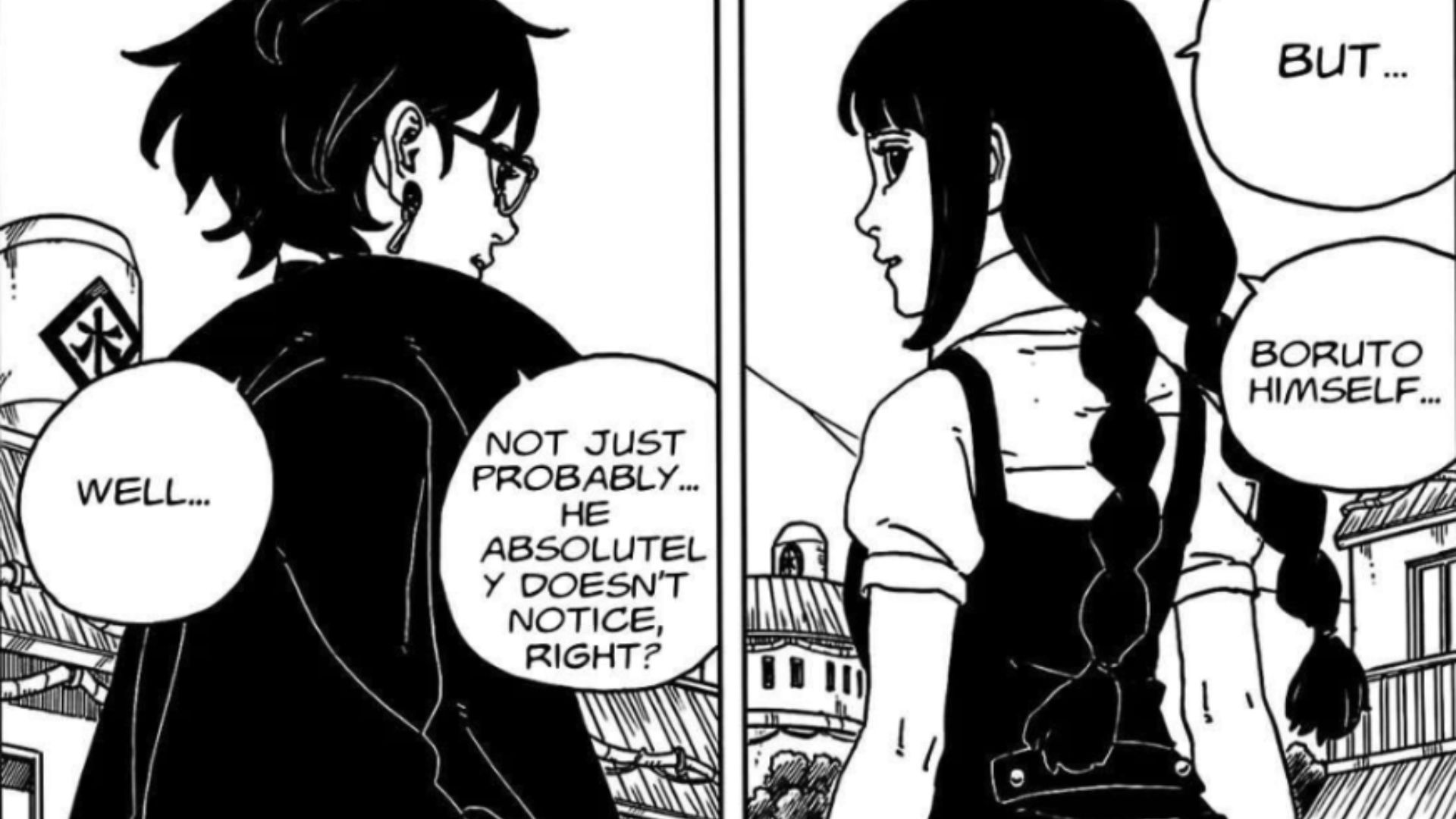 Sarada and Sumire&#039;s growing relationship (Image Source: VIZ)