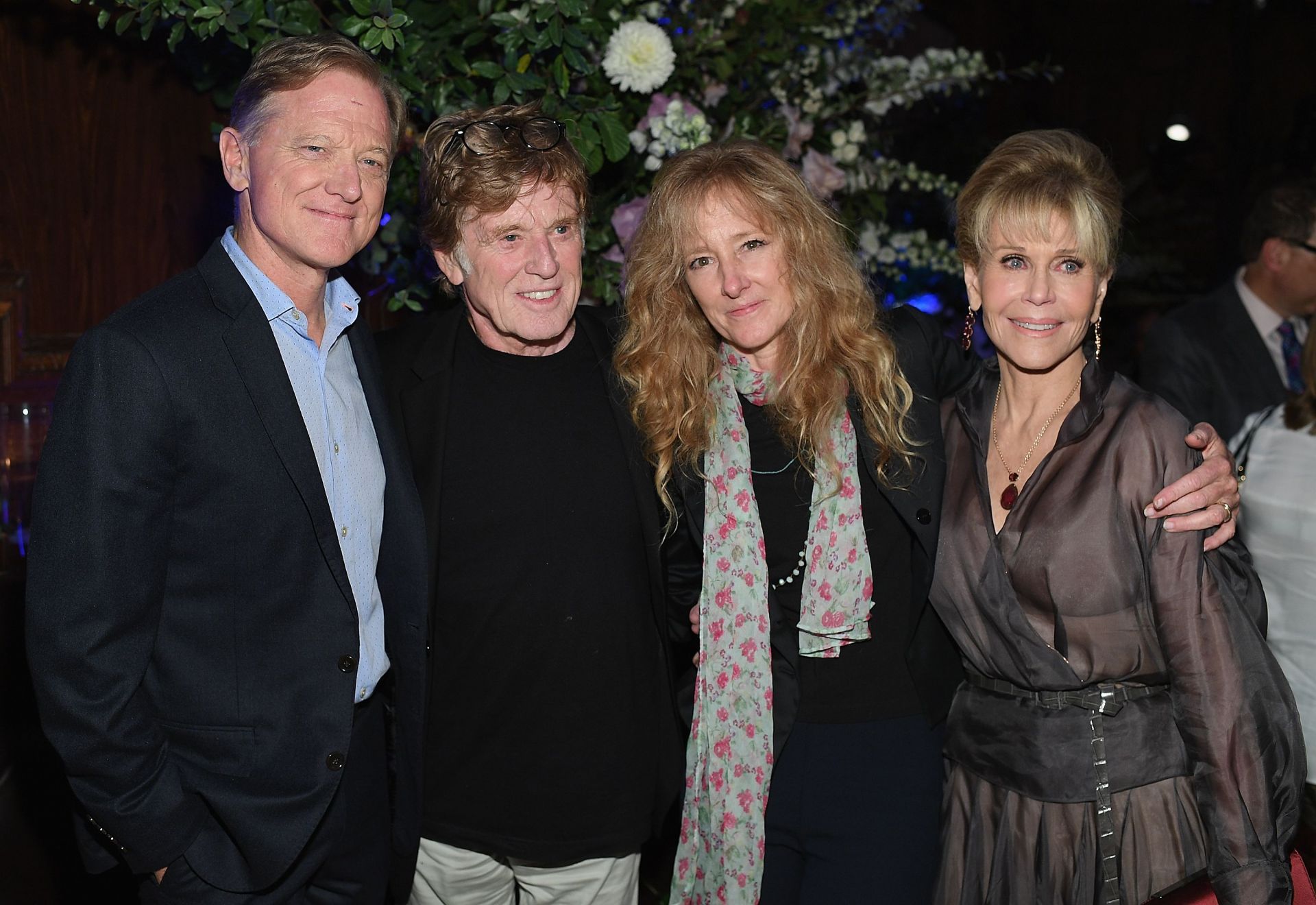 Robert Redford with his daughter Shauna, son James, and actress Jane Fonda at Netflix Hosts The New York Premiere Of &quot;Our Souls At Night&quot; - After Party - Source: Getty
