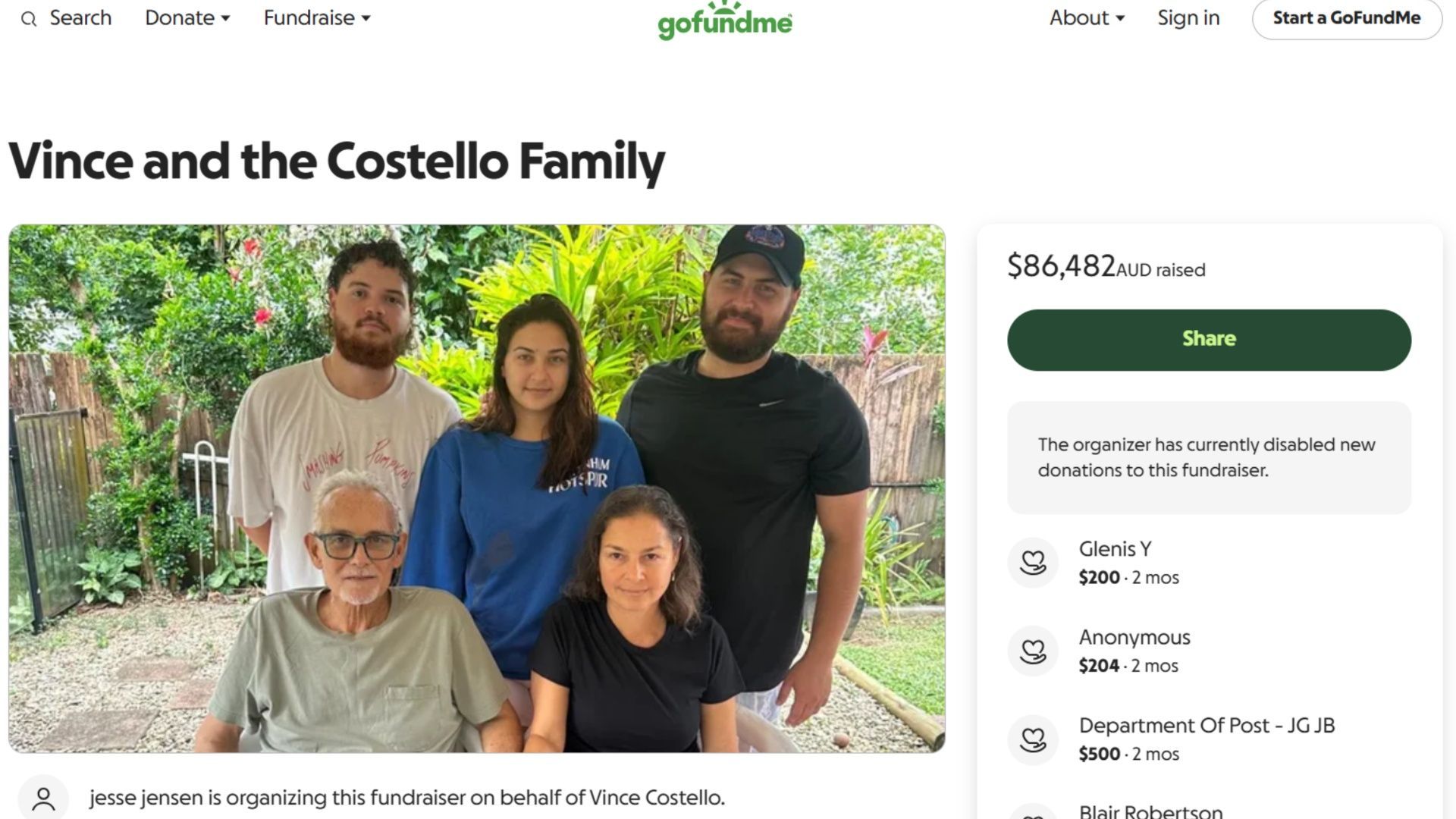 Vince Costello was the location manager for Fiji on &#039;Survivor.&#039; (Image via GoFundMe)