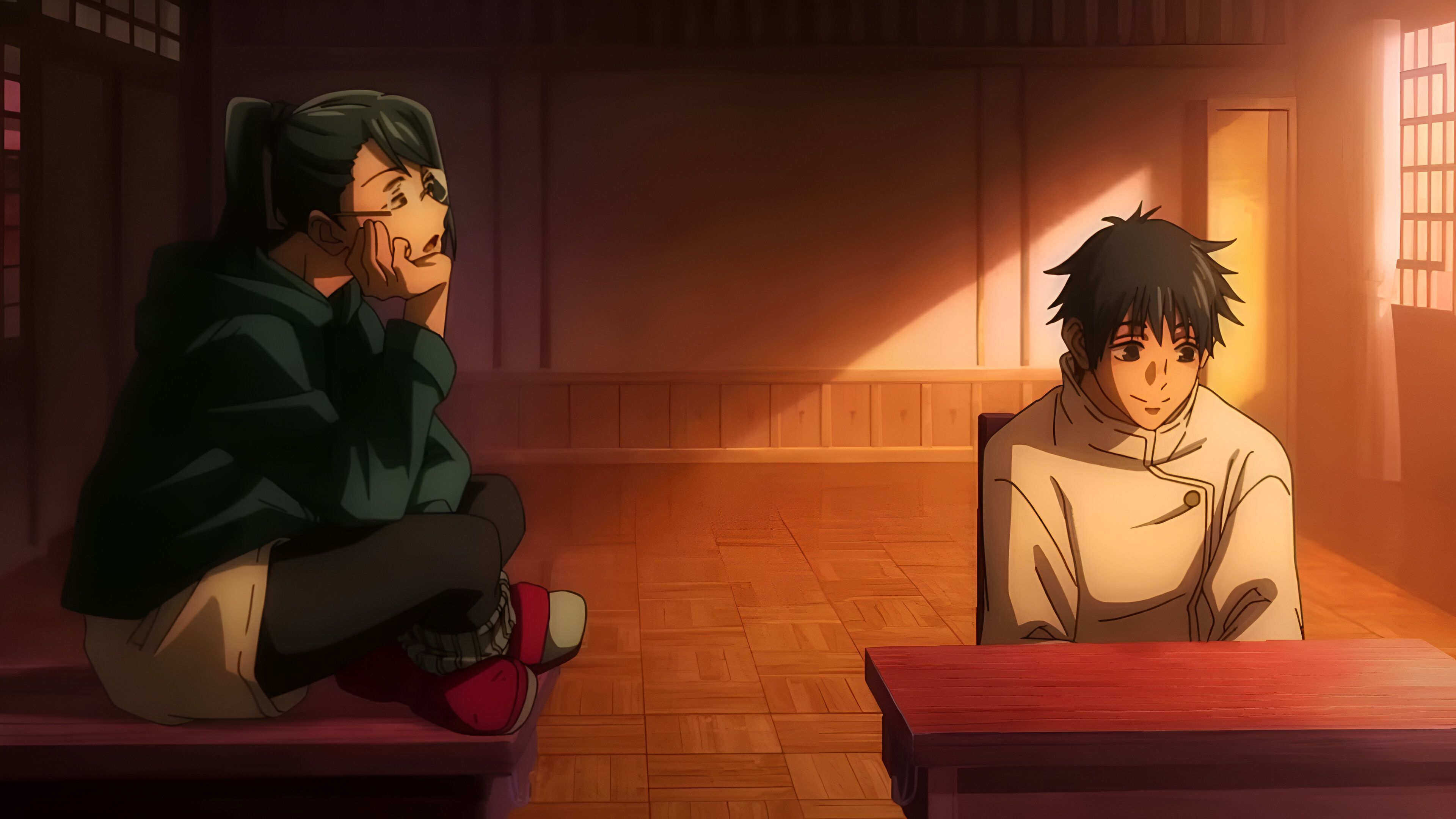 Maki talks about Zenin Clan to Yuta 