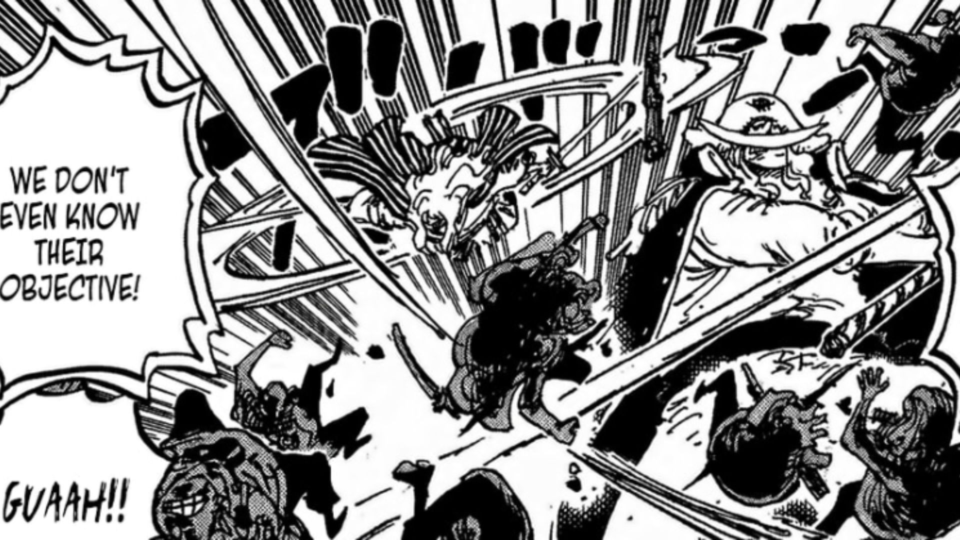 Whitebeard and Shiki rampaging in God Valley (Image Source: Shueisha)