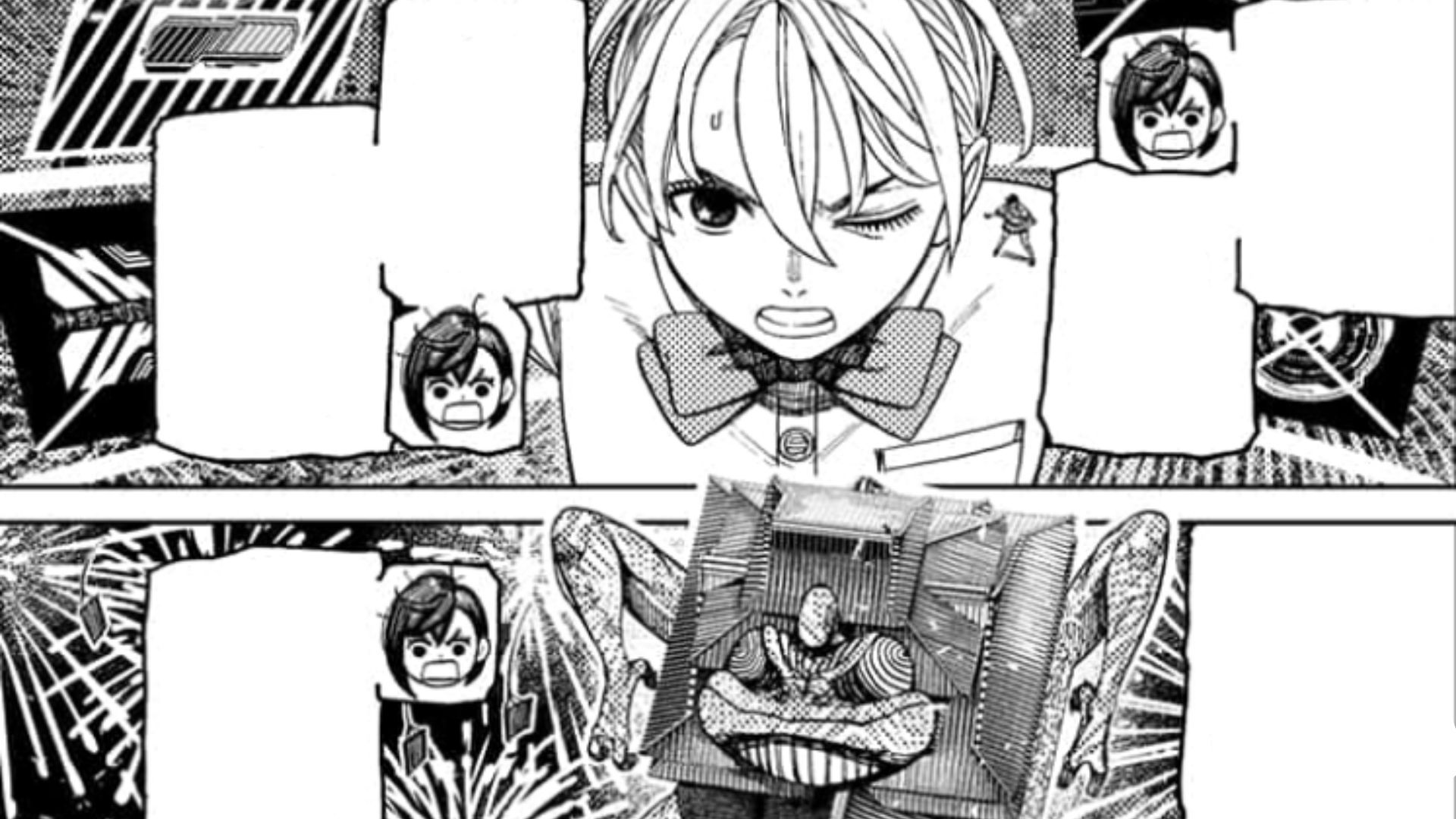 Vamola and Momo fighting as seen in Dandadan manga (Image credit: Shueisha)