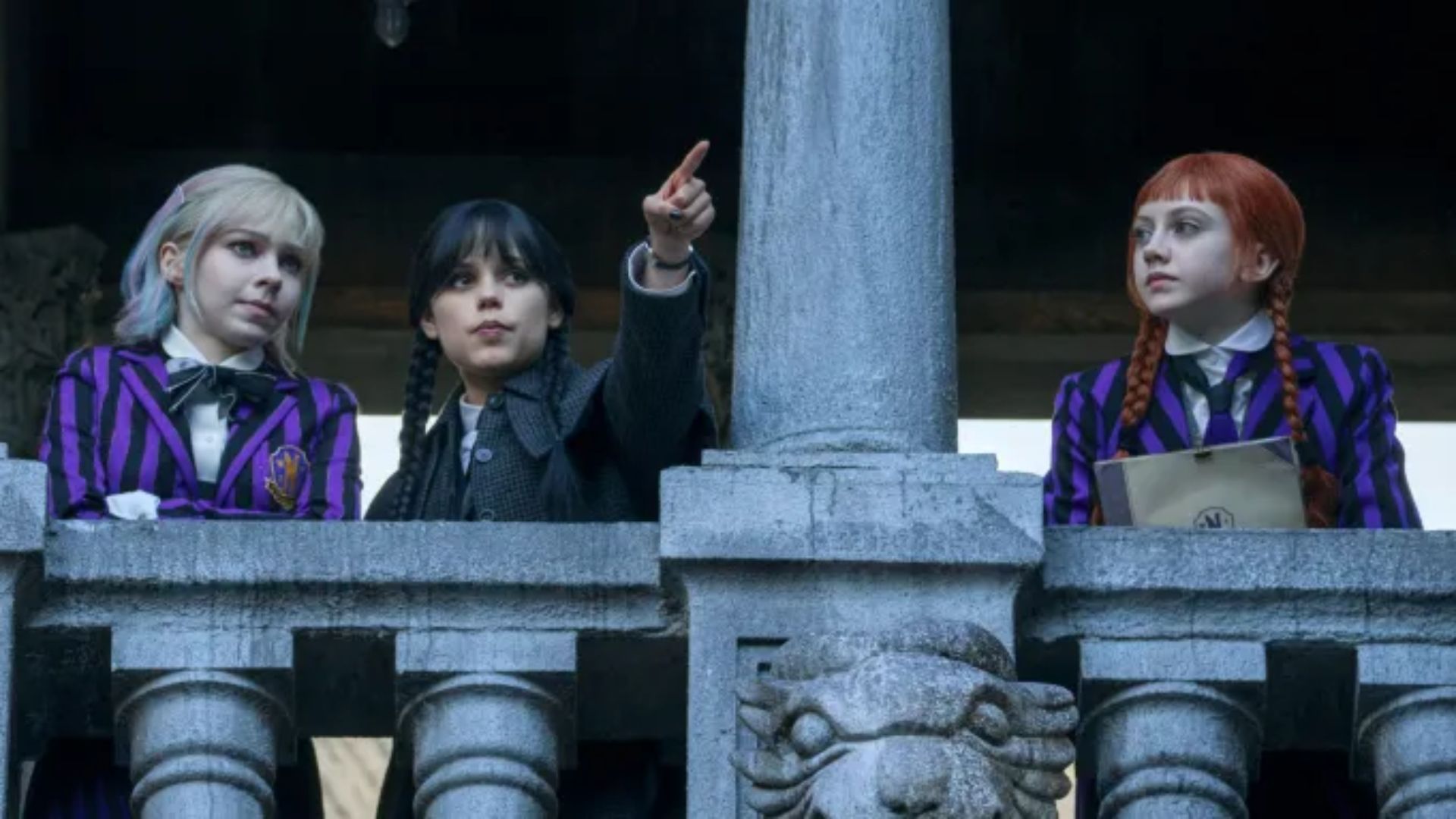 Enid, Wednesday, and Agnes (Image via Netflix)