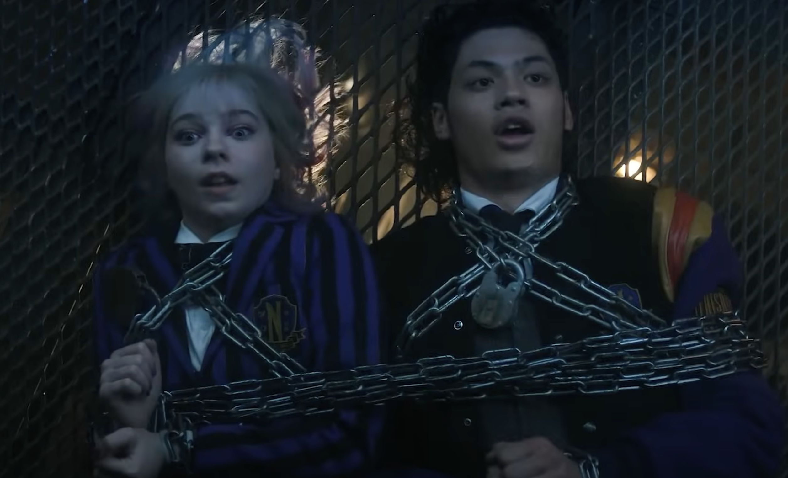 Enid and Bruno in Wednesday (Image Via Netflix)