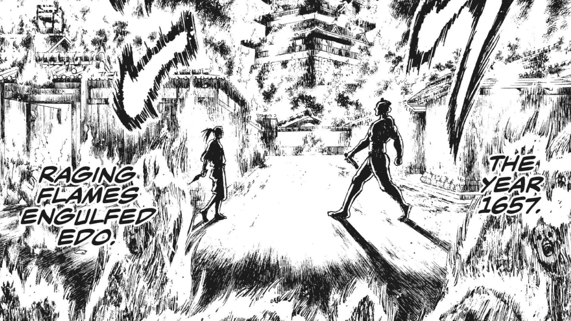 A shot from the first chapter of the manga