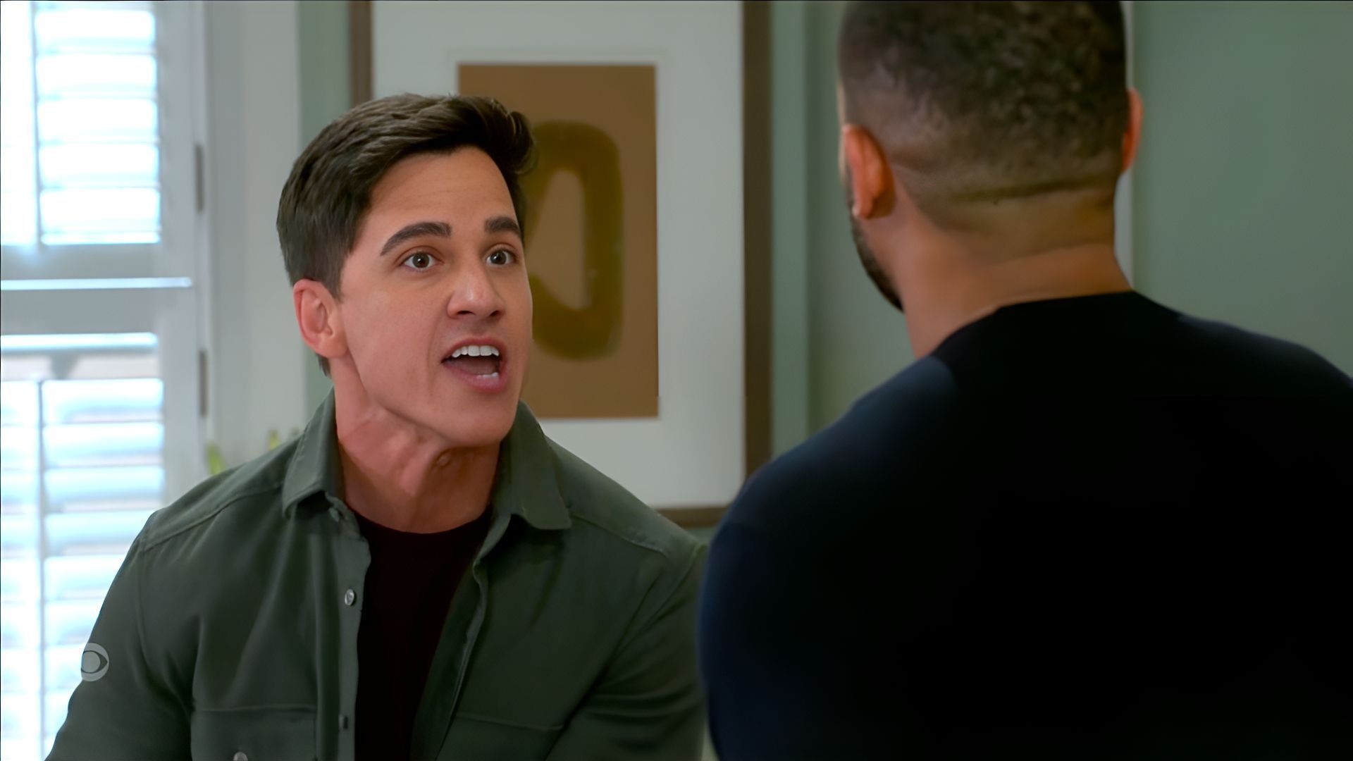 The mild-mannered reporter went Superman as he laid down the law to Martin, Marcel, Samantha, and June on Beyond the Gates | Image: CBS