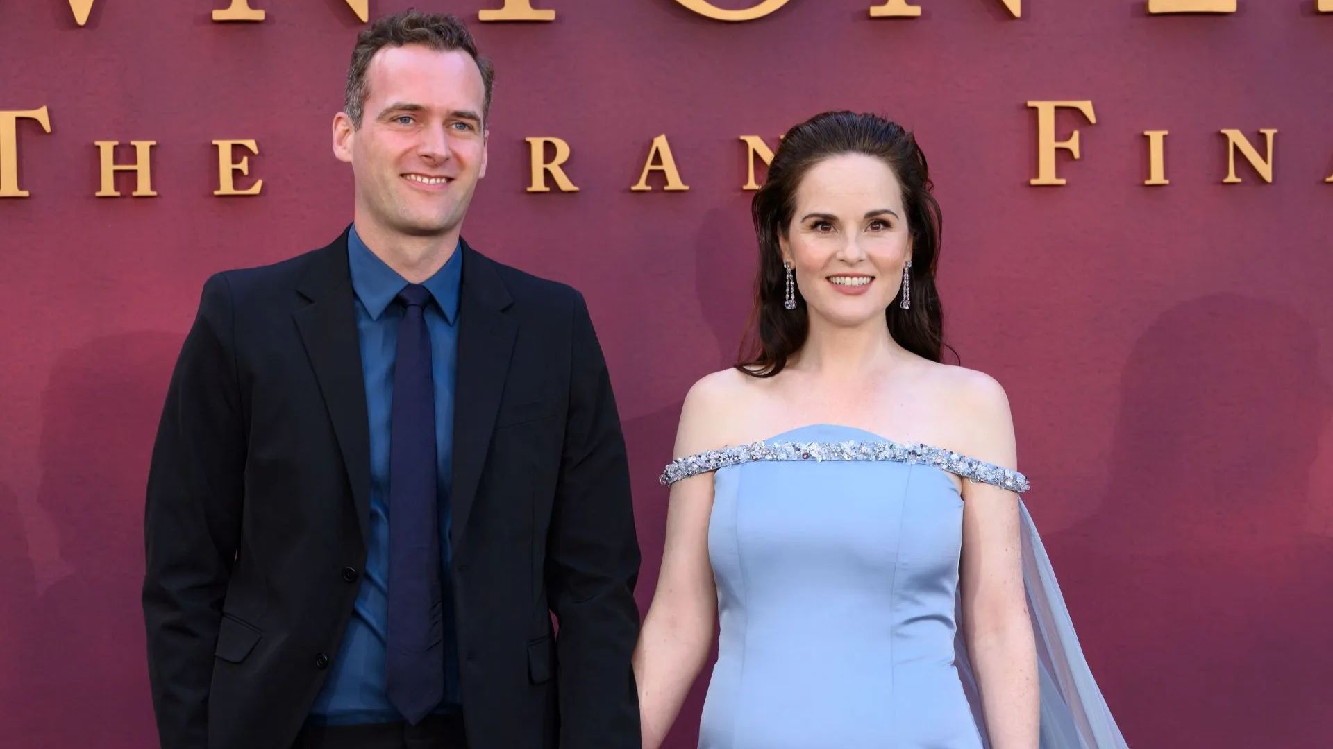 Michelle Dockery and Jasper Waller-Bridge announces pregnancy at the Downton Abbey: The Grand Finale premiere (Getty via Soap Central CMS - Resized on Canva)