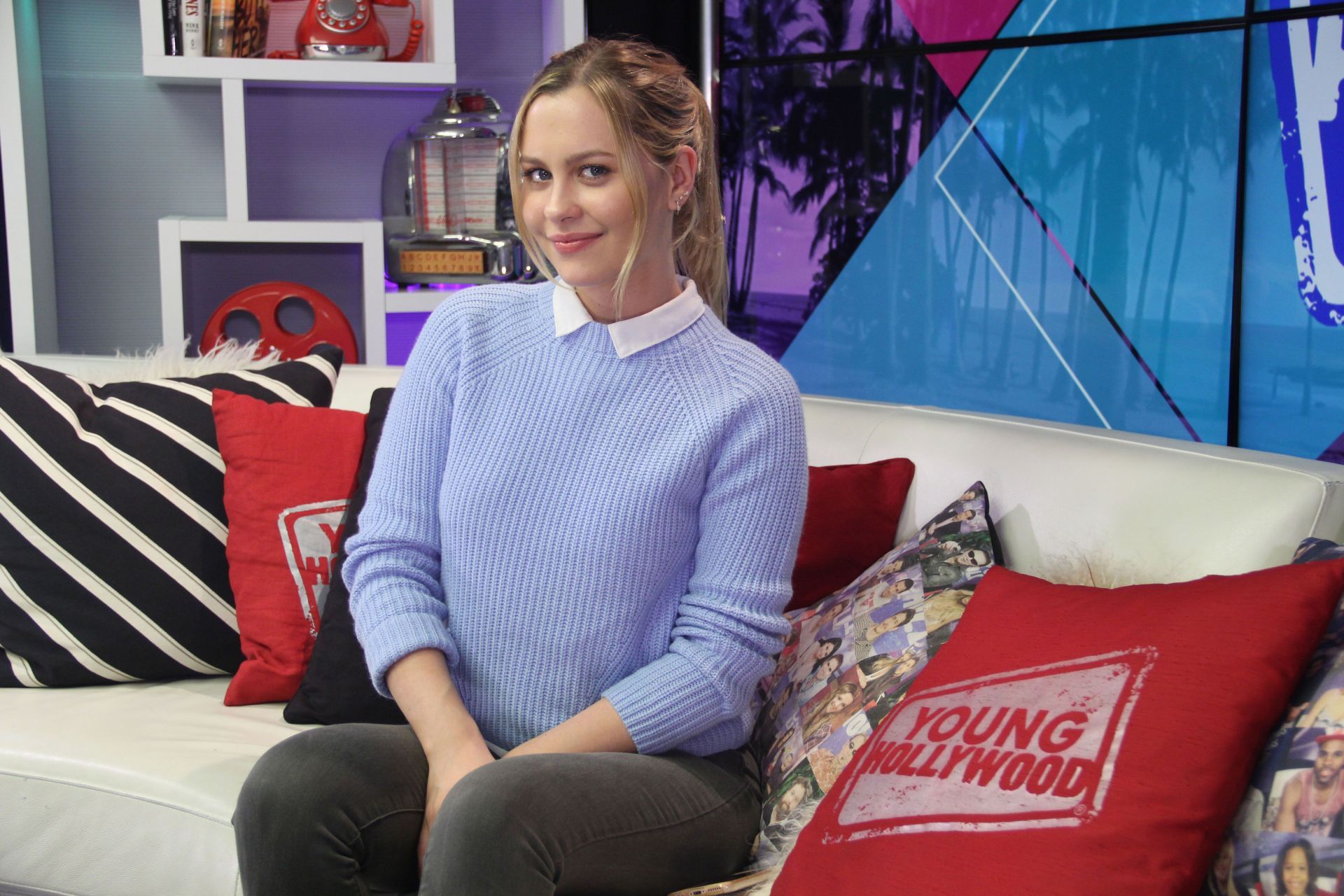 Natasha Bure Visits Young Hollywood Studio - Source: Getty