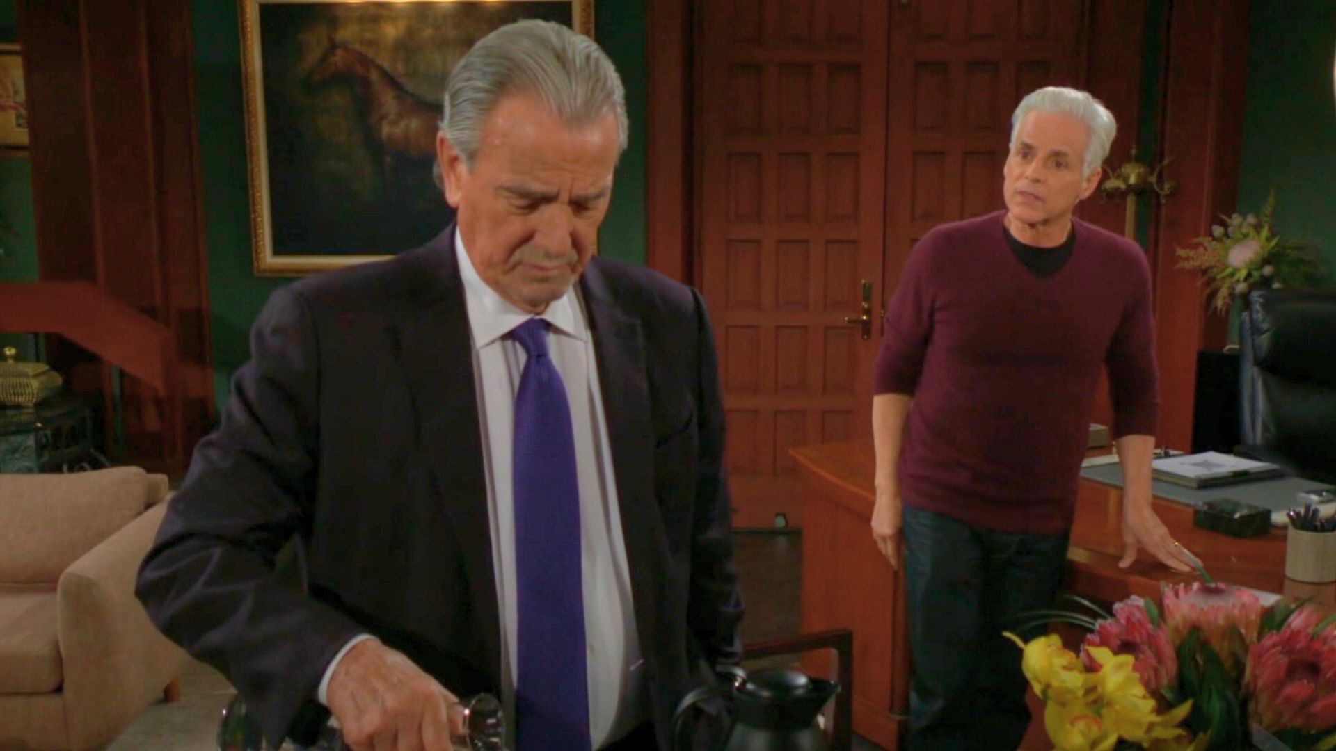 Michael reports to Victor on The Young and the Restless | Image: CBS