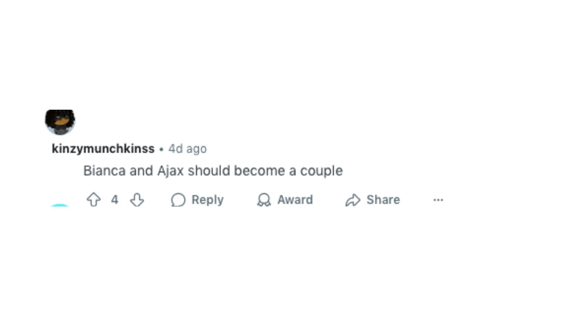 A comment by a Redditor about Ajax and Bianca&#039;s friendship in Wednesday Season 2 | Screenshot via r/Wednesday