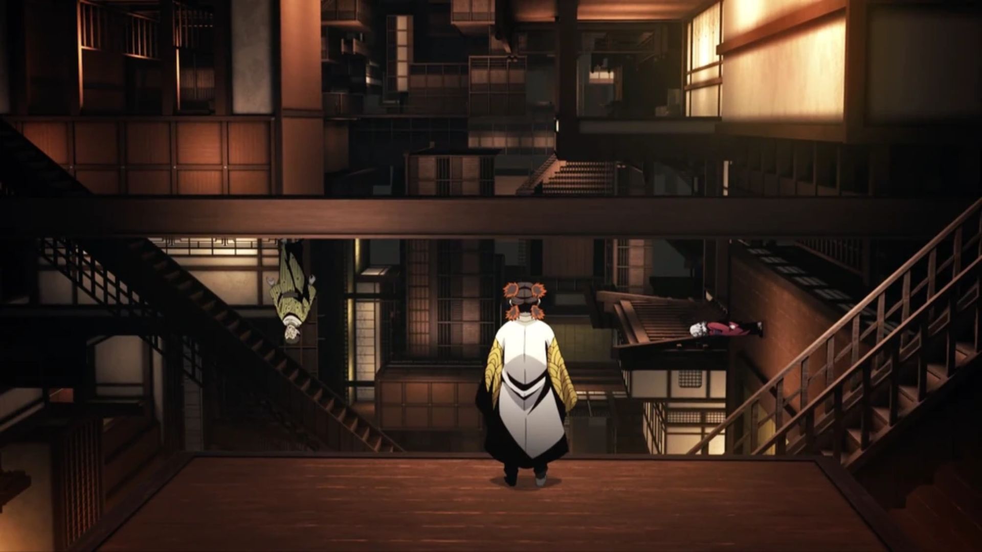 Wakuraba, Kamanue, and Mukago all standing in their gravitational field